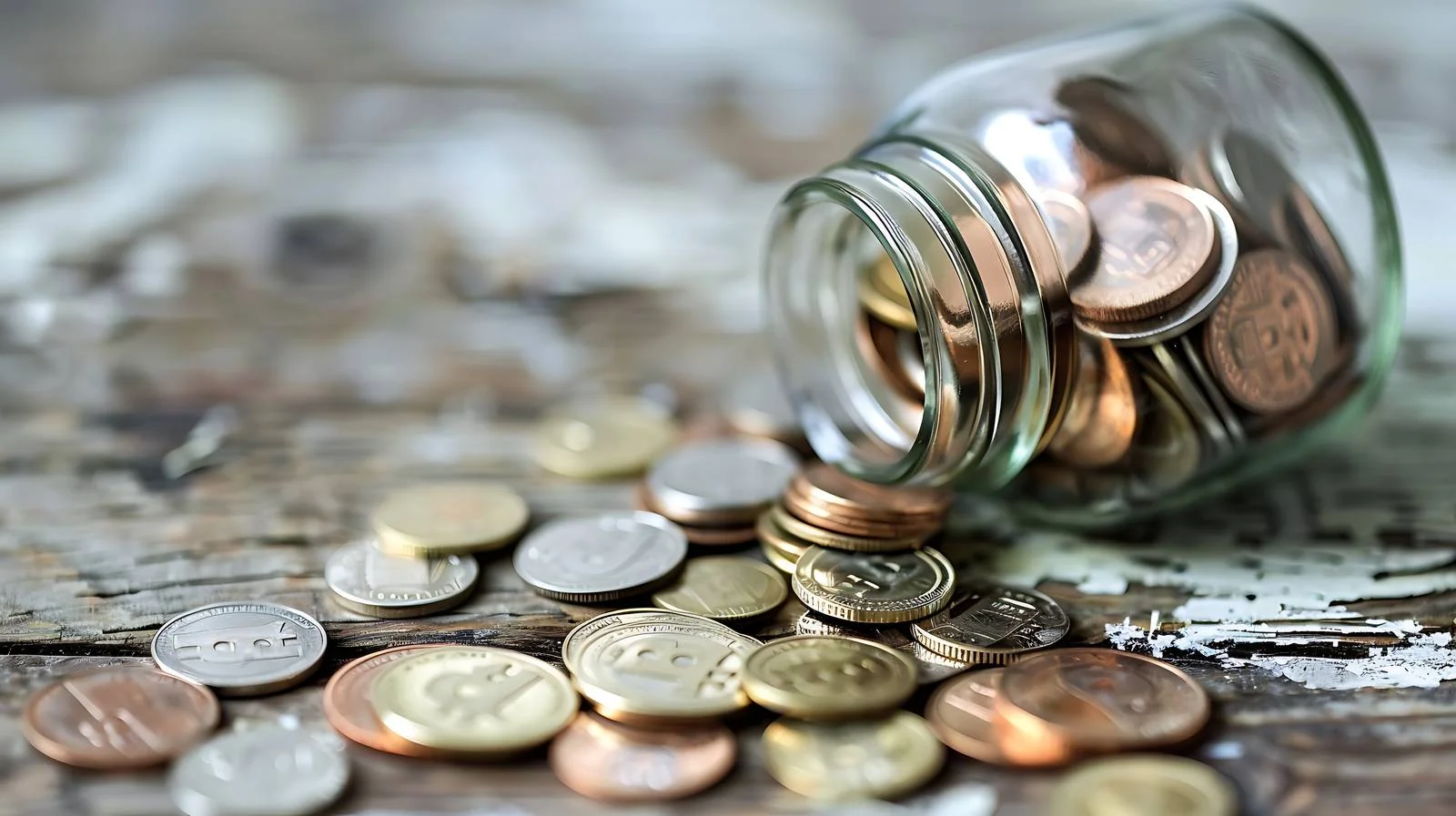 Ancient Coins on Wooden Background — free download from Dotvec