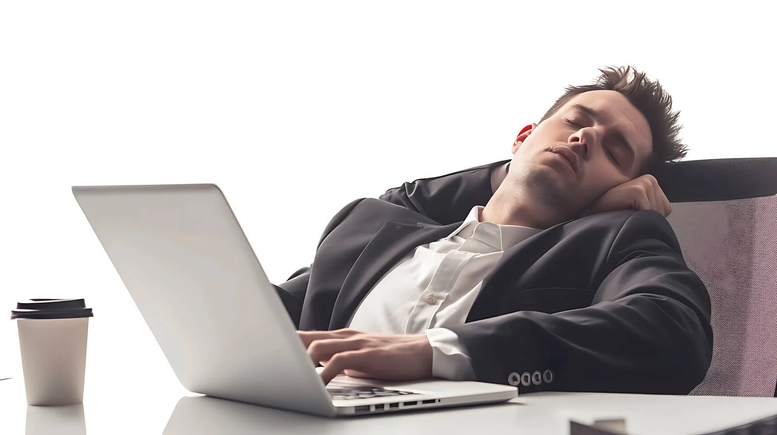 Exhausted Businessman Resting in Office — free download from Dotvec