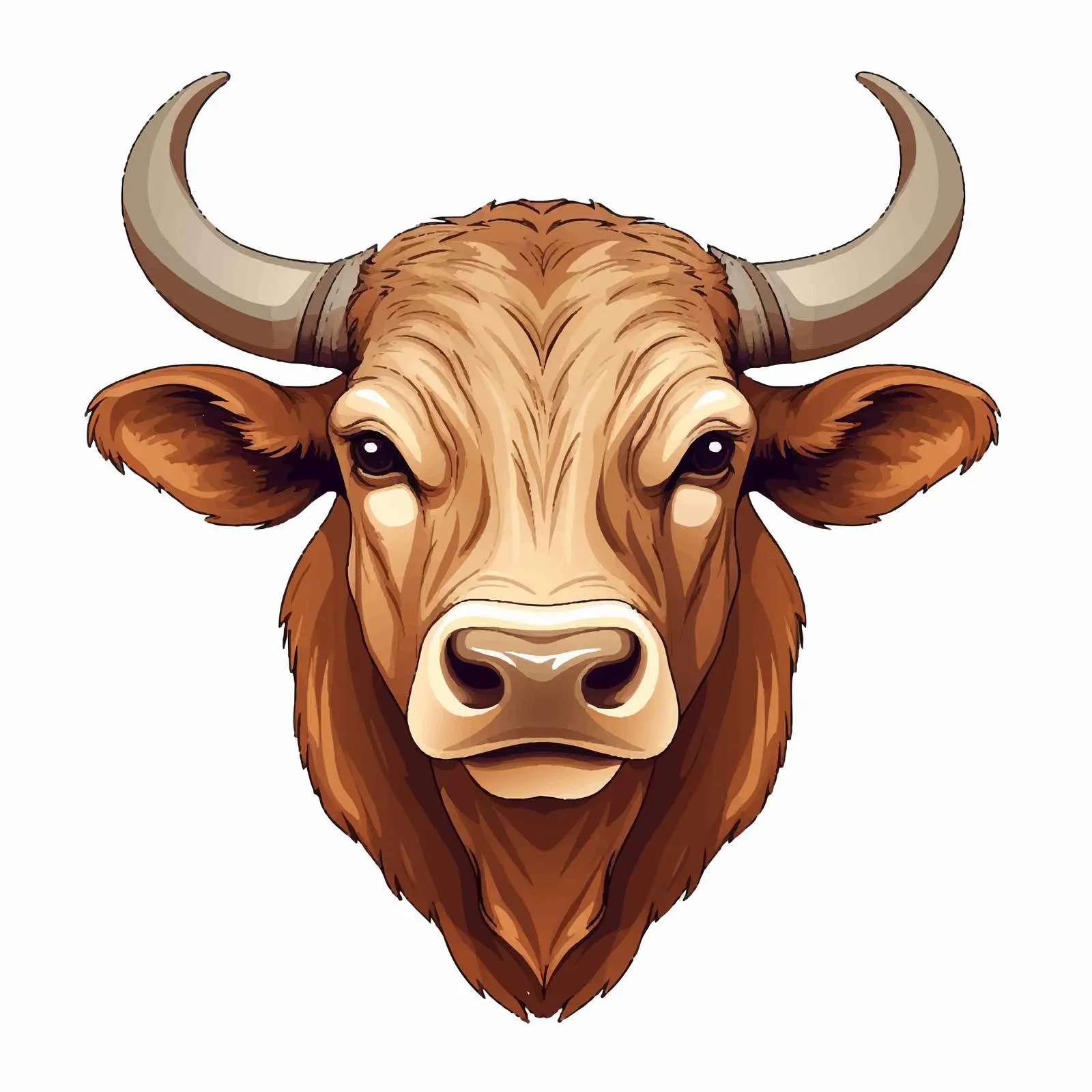 Top View Ox Vector Illustration on White Background — free download from Dotvec