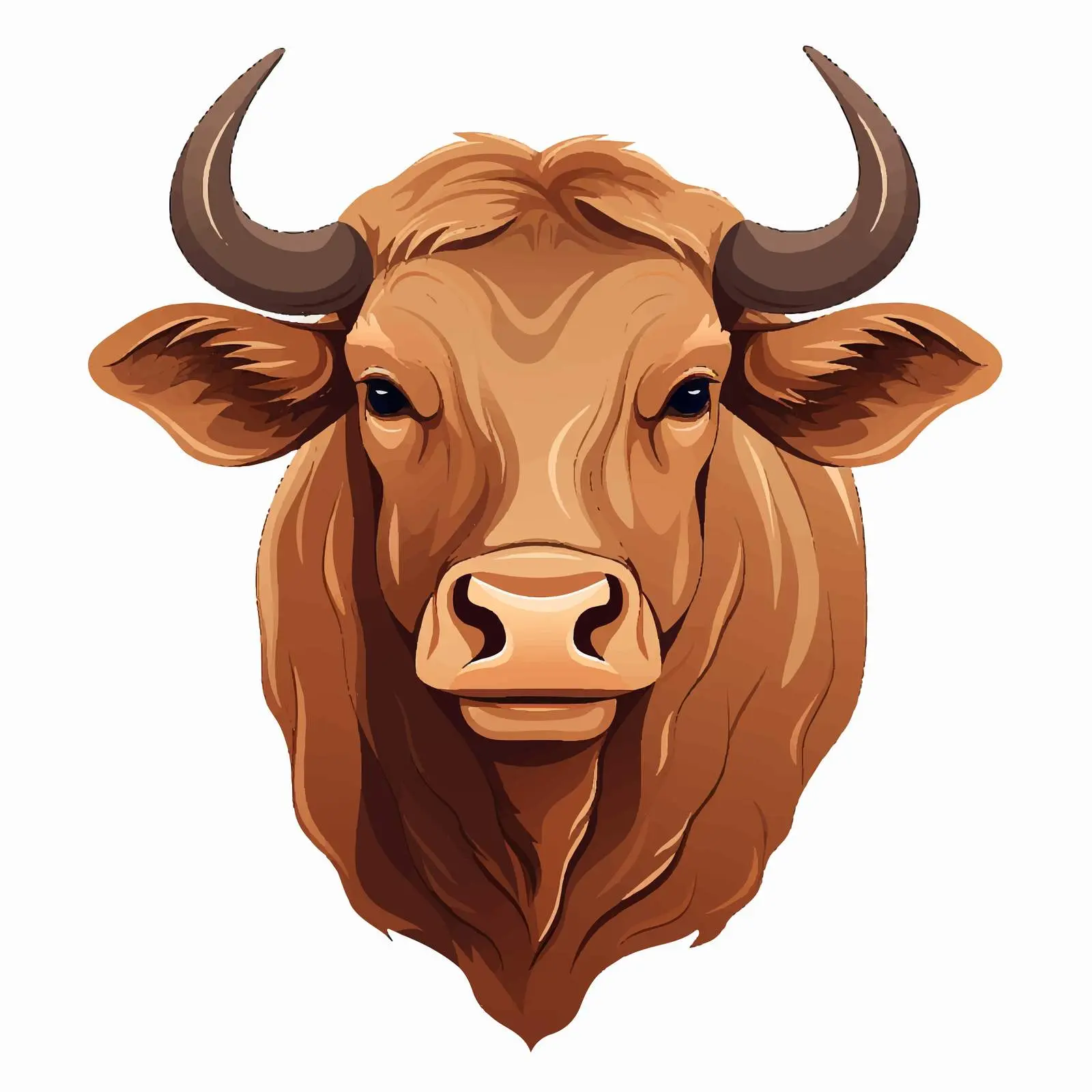 Top View Ox Vector Illustration on White Background — free download from Dotvec