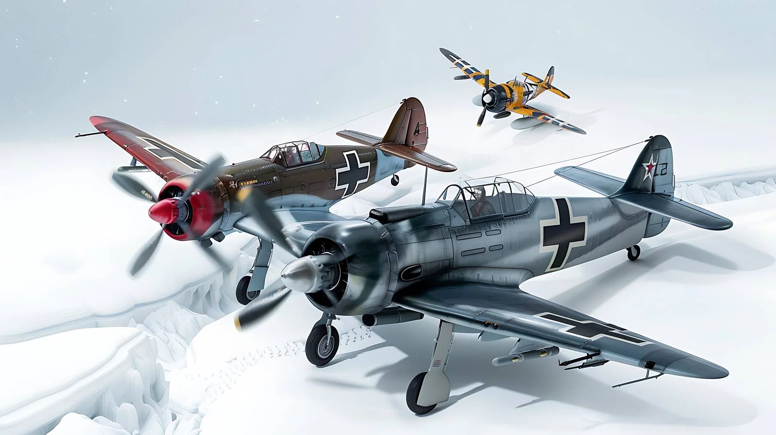 Intense P-47 Thunderbolt Pursues Focke-Wulf 190s — free download from Dotvec