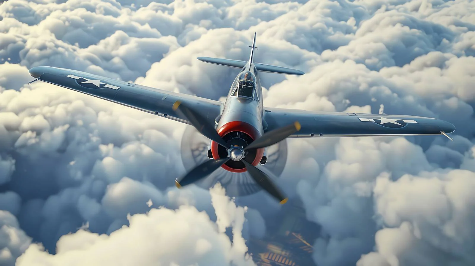 P-47 Thunderbolt Model in Aerial Patrol — free download from Dotvec