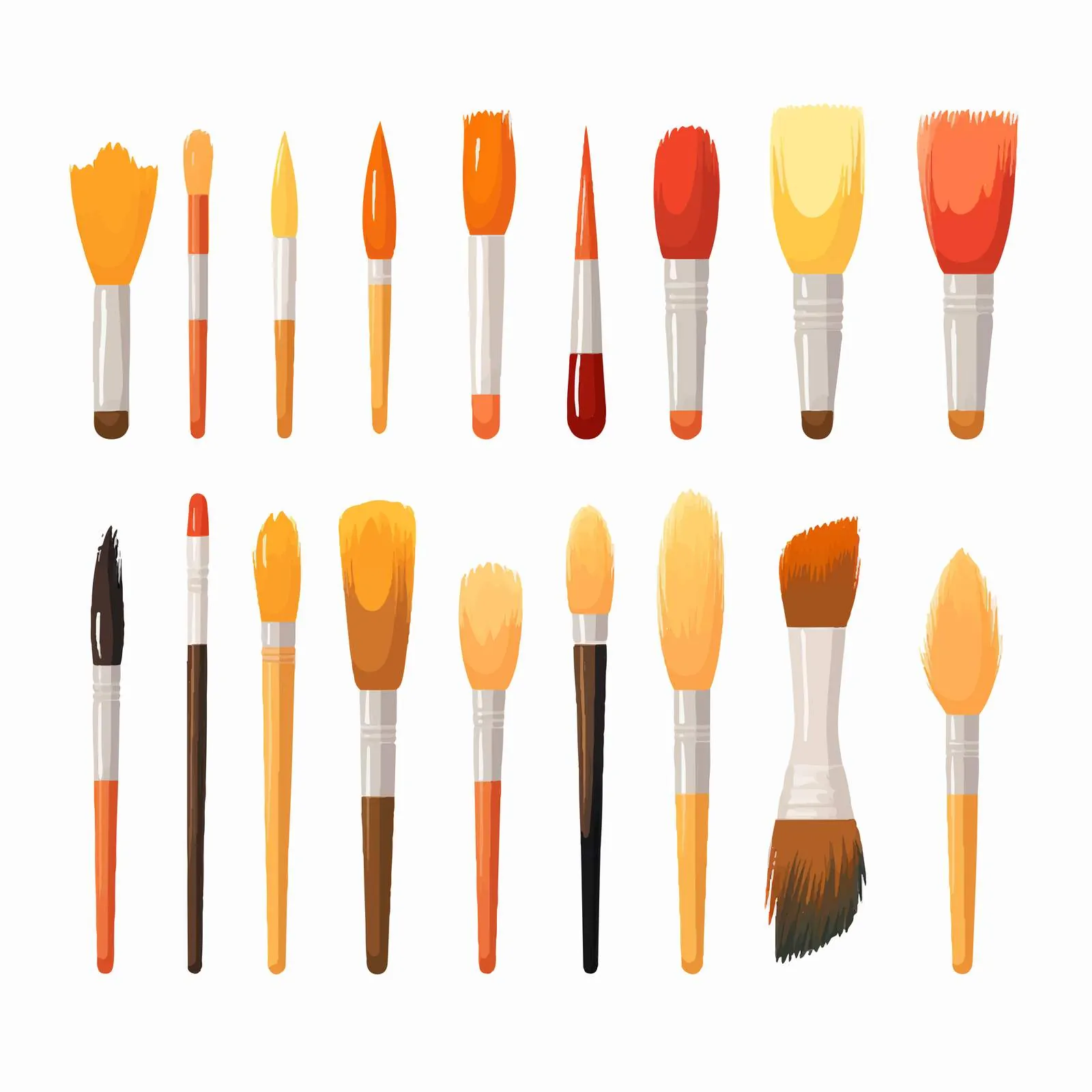 Paint Brushes Kit for Artistic Drawing – free art workshop image from Dotvec