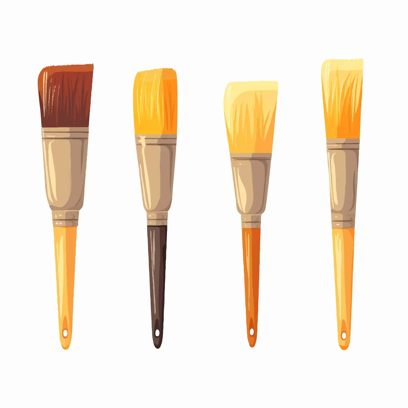 Angular Wash Paintbrushes for Creative Painting — free download from Dotvec