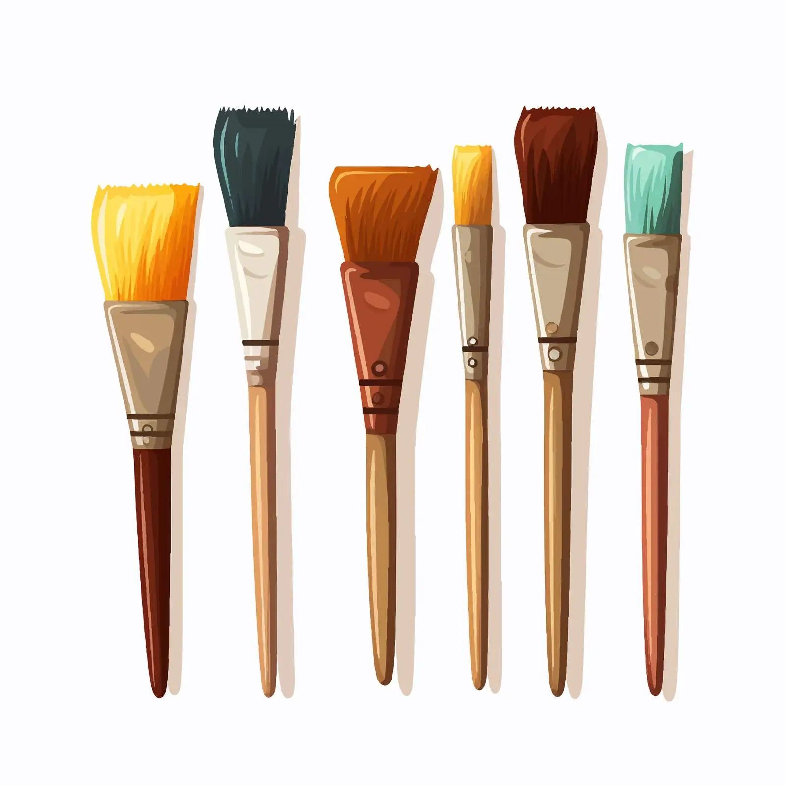 Angular Wash Paintbrushes for Creative Painting — free download from Dotvec