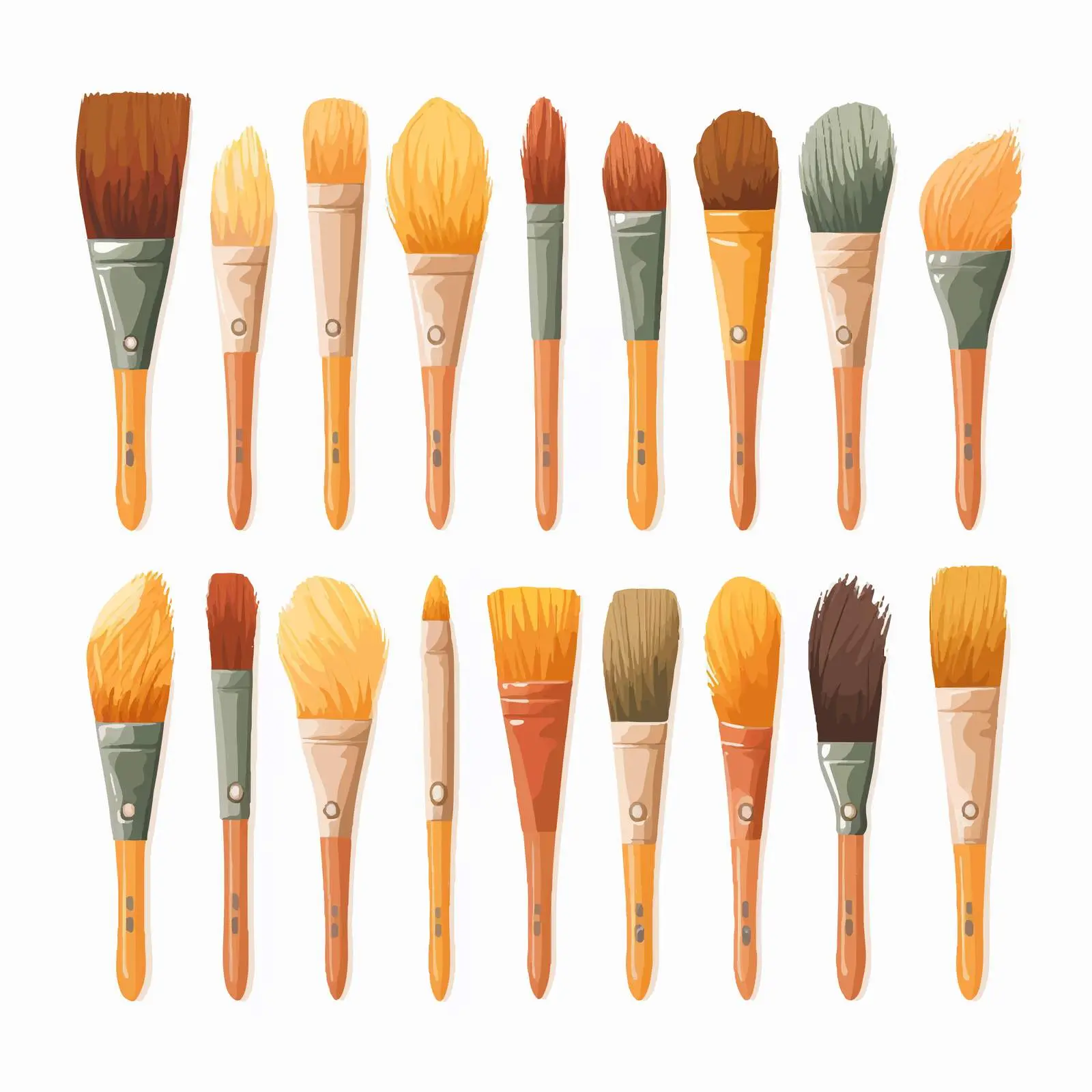 Angular Wash Paintbrushes for Artists — free download from Dotvec