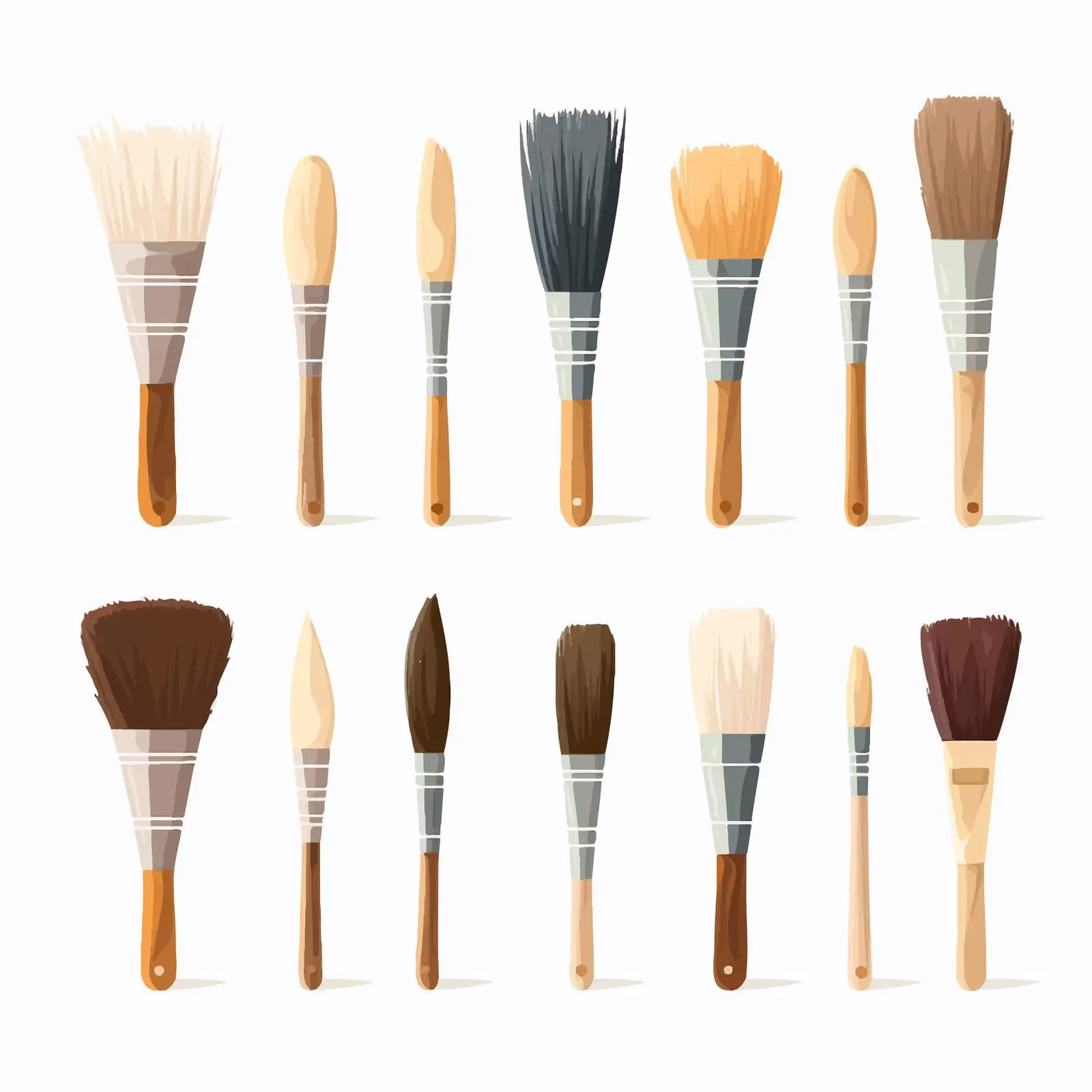 Angular Wash Paintbrushes for Artistic Painting — free download from Dotvec