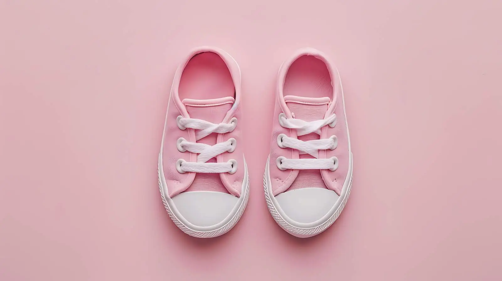 Children's Mini Shoes on Pastel Pink Background – free colorful shoes image from Dotvec
