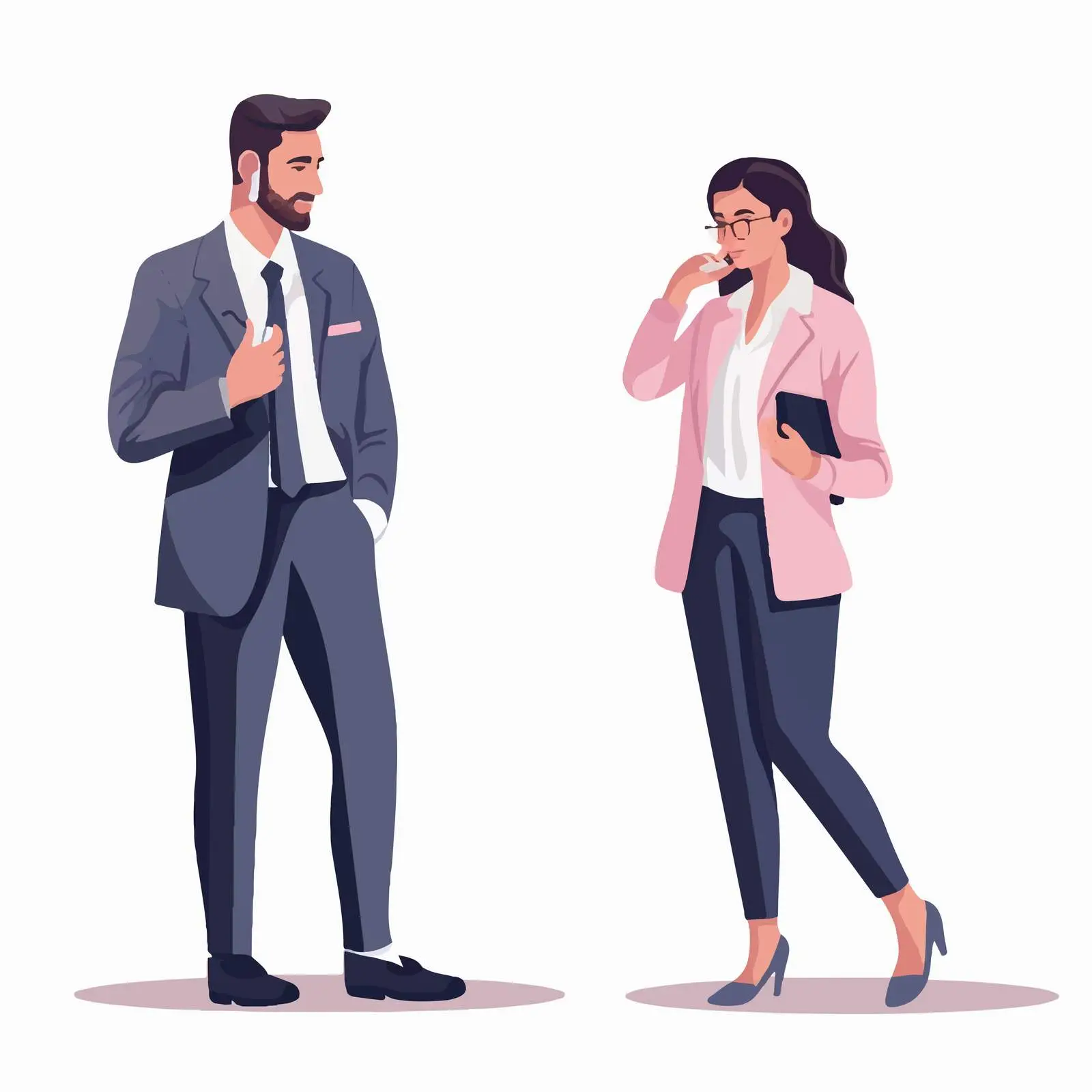 Business Clerks Engaged in Professional Conversation — free download from Dotvec