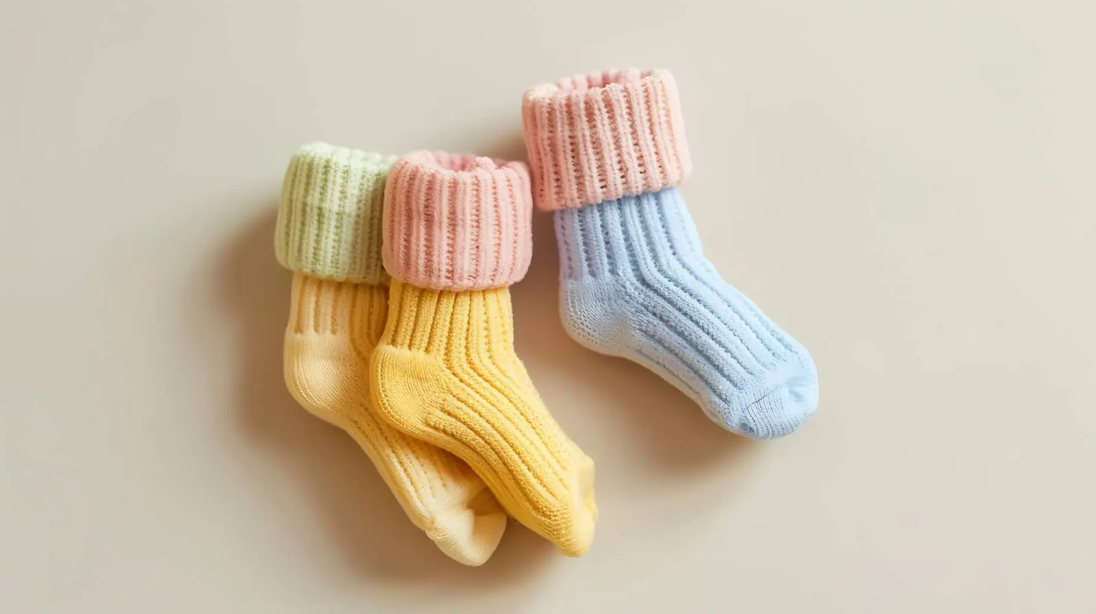 Cozy Pastel Newborn Baby Socks in Hygge Style — free download from Dotvec