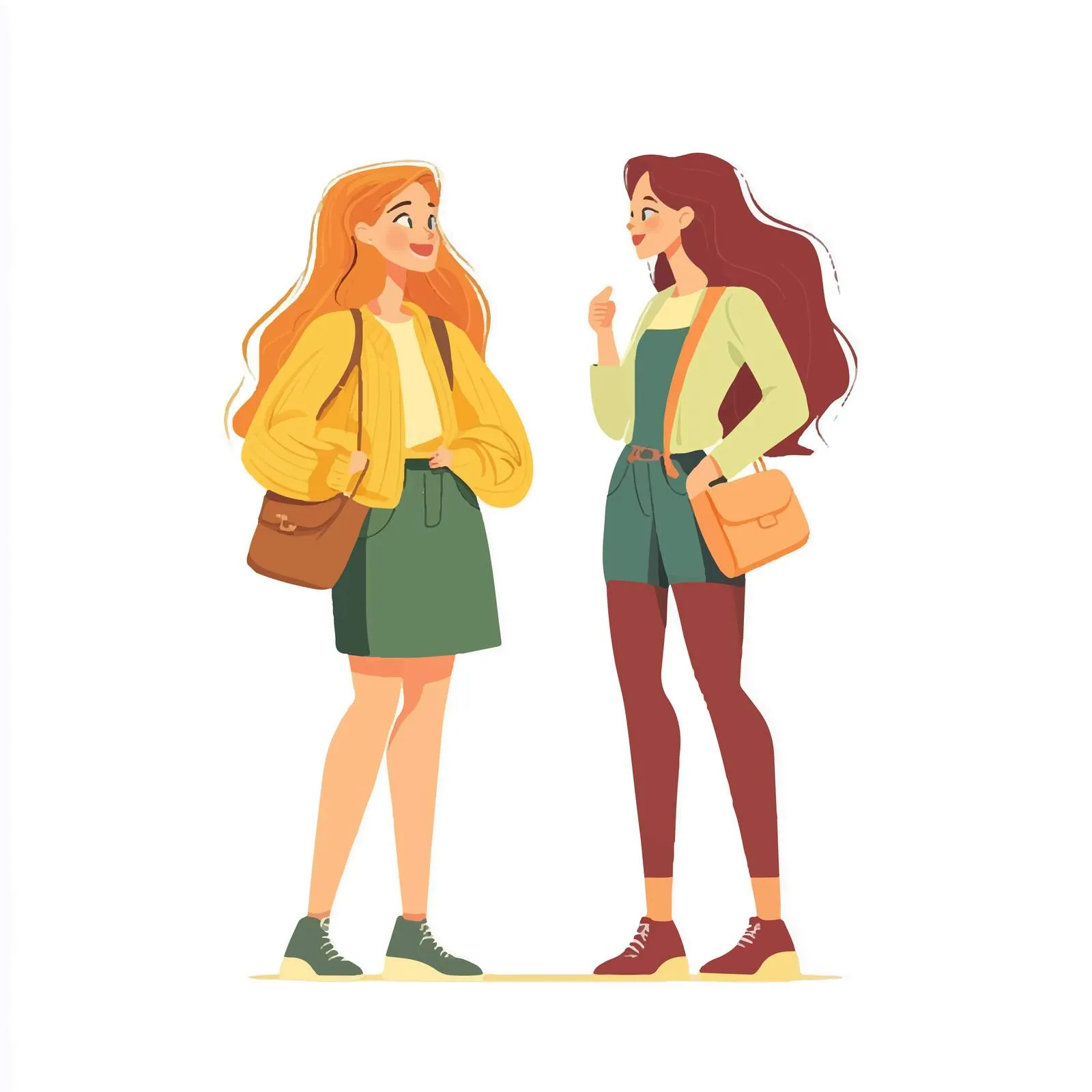 Stylish Young Women Engaging in Conversation — free download from Dotvec