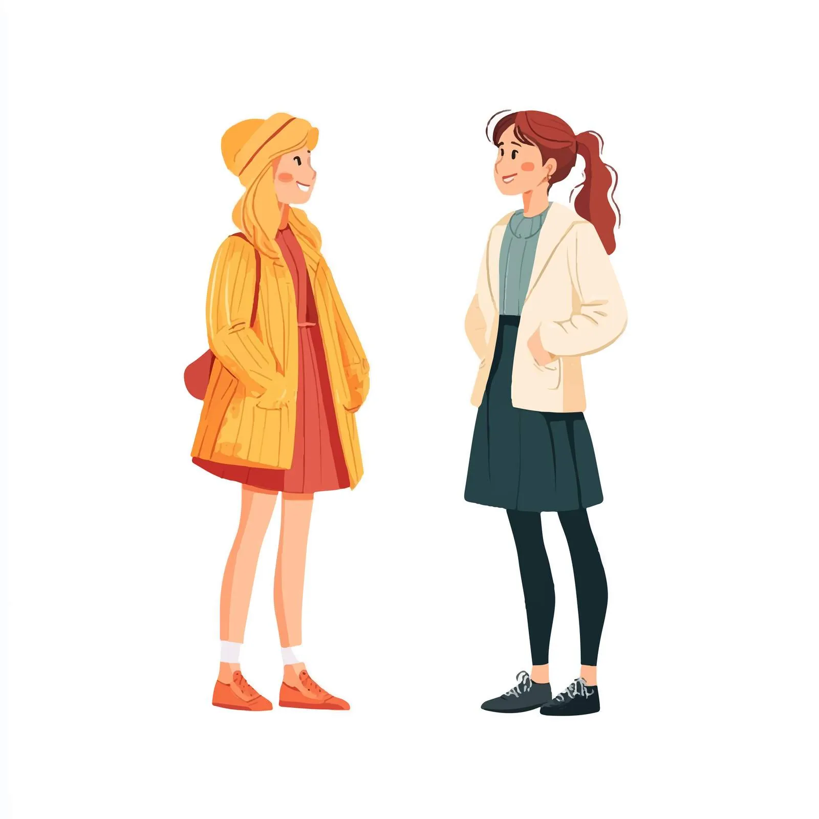 Stylish Women Engaging in Conversation — free download from Dotvec
