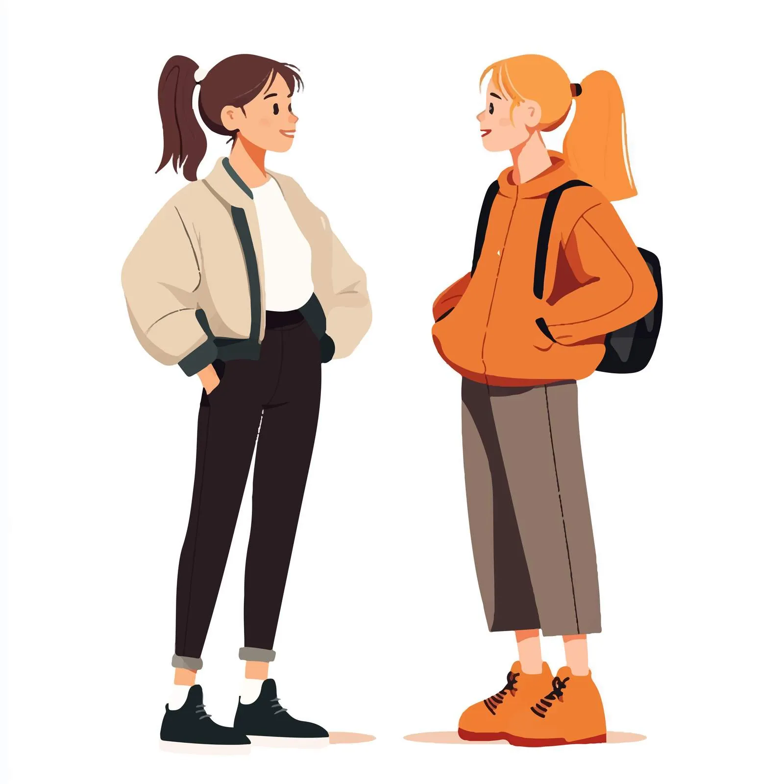 Stylish Young Women Engaged in Conversation — free download from Dotvec