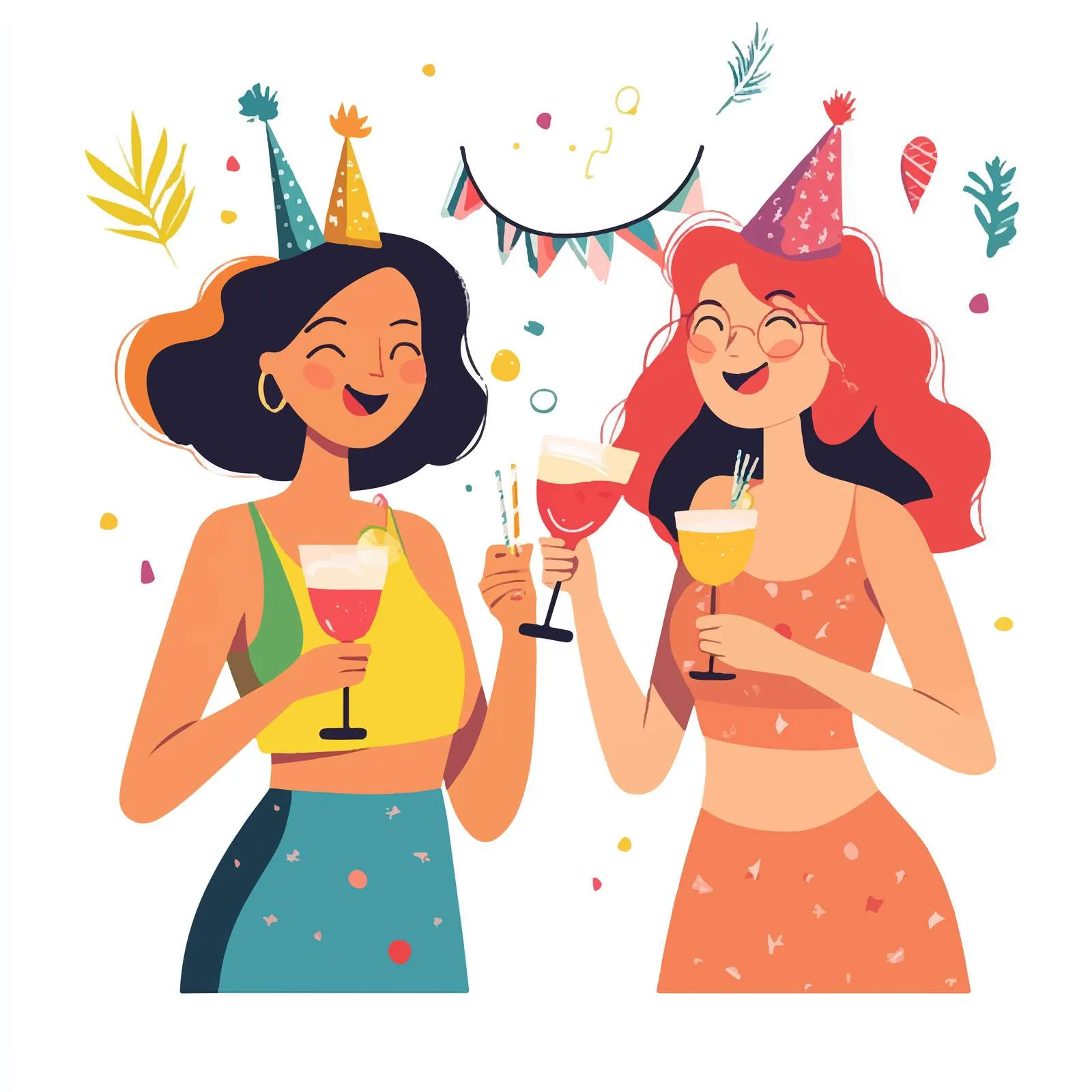 Joyful Women Celebrating Birthday Together — free download from Dotvec