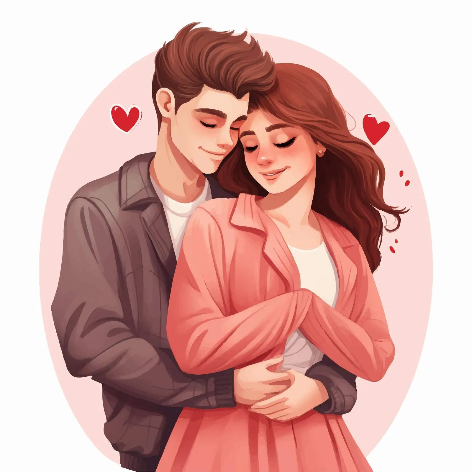 Couple in Love for Valentine's Day – free couple graphic image from Dotvec