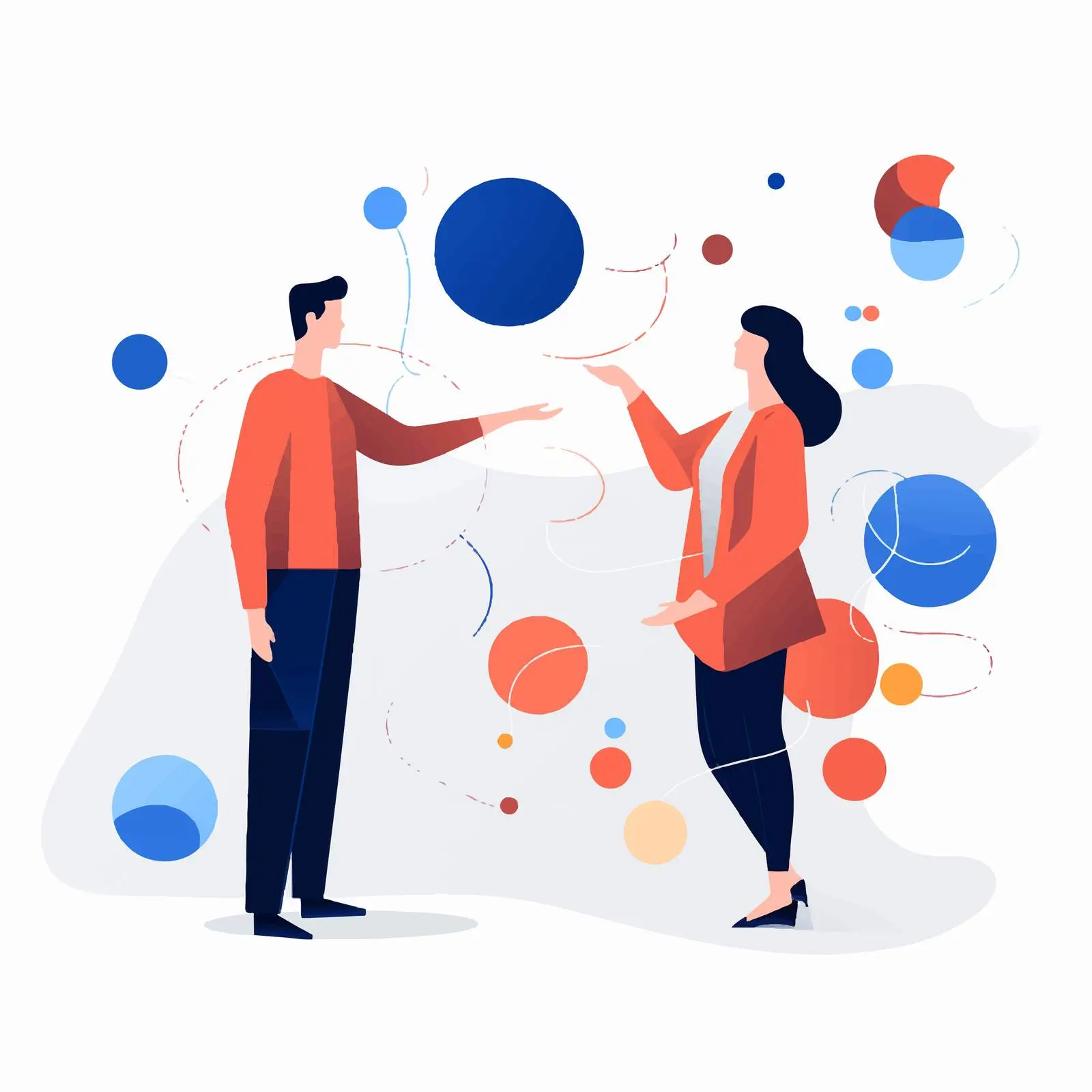 People Organizing Abstract Geometric Shapes — free download from Dotvec