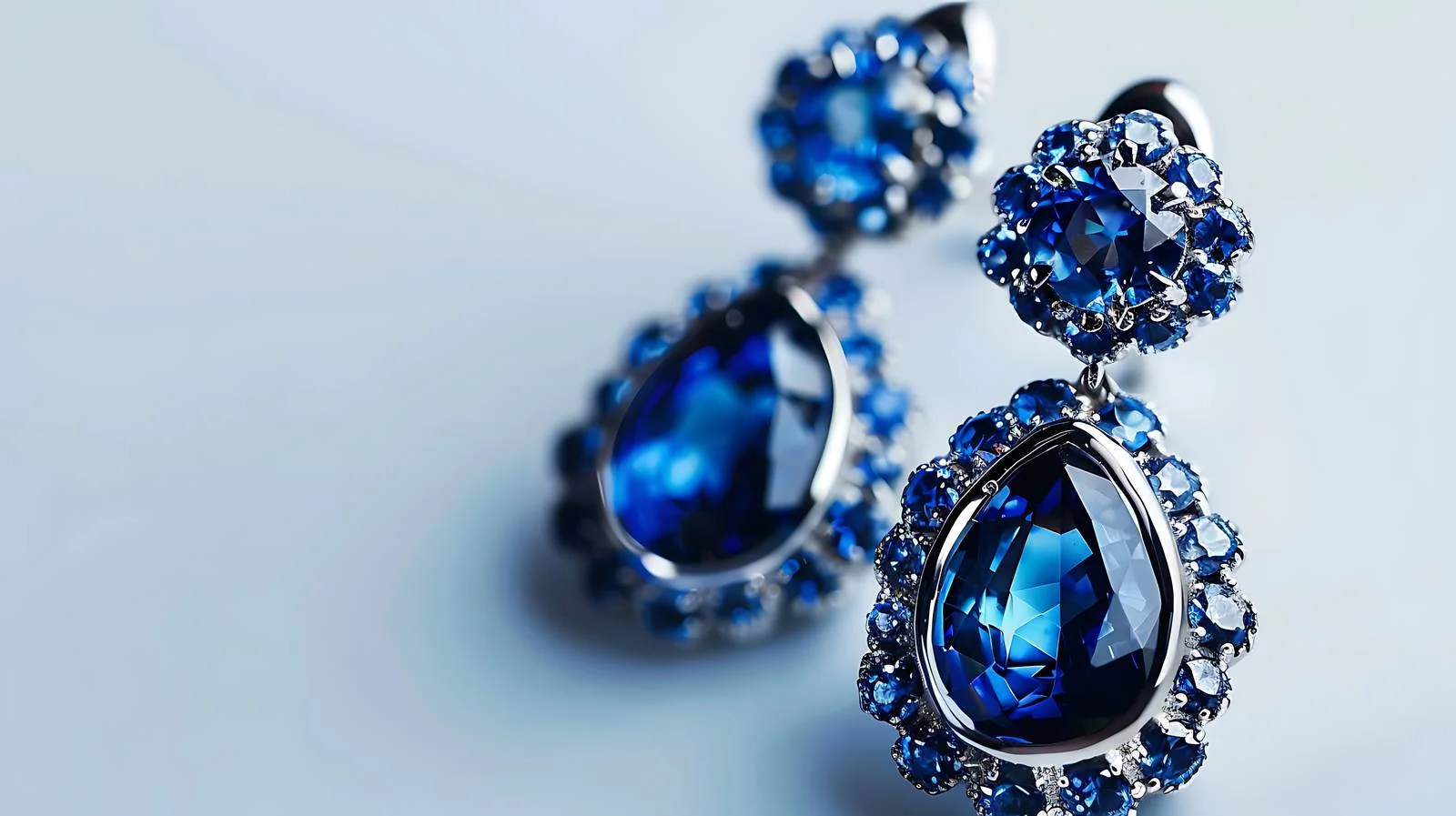 Sapphire Earrings on White Background — free download from Dotvec