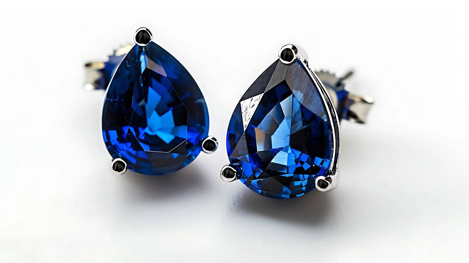 Elegant Sapphire Earrings on White Background — free download from Dotvec