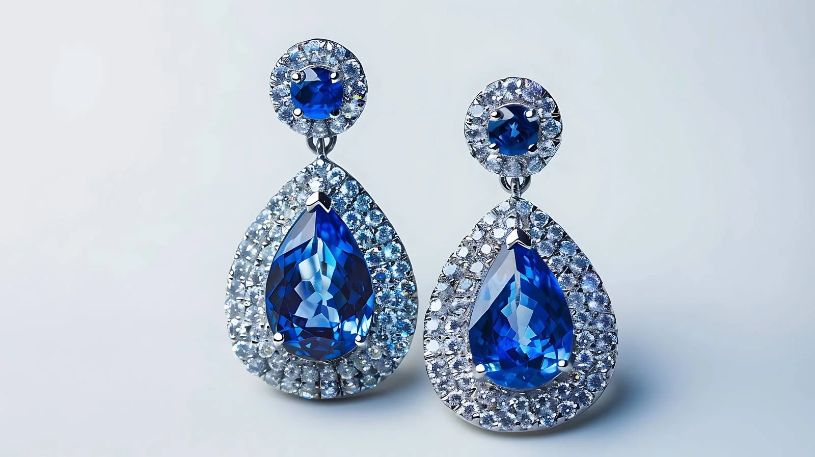 Sapphire Earrings on White Background — free download from Dotvec