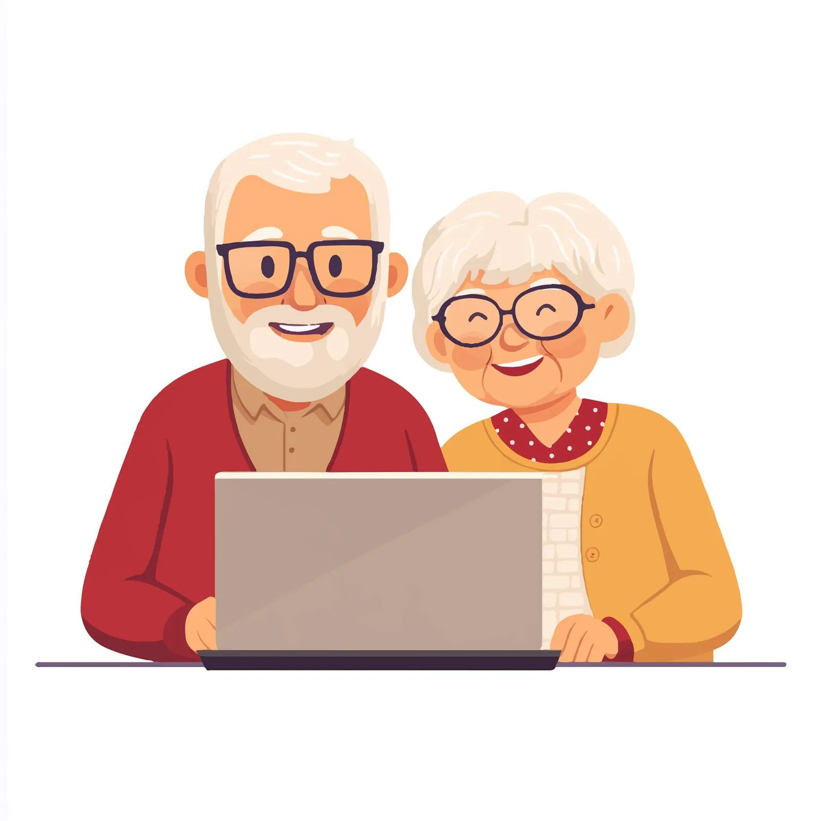 Elderly Couple Enjoying Internet Together — free download from Dotvec