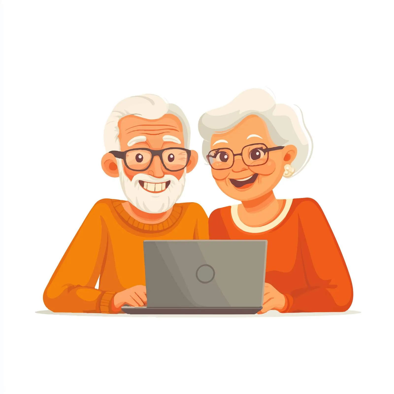 Elderly Couple Enjoying Internet Together — free download from Dotvec
