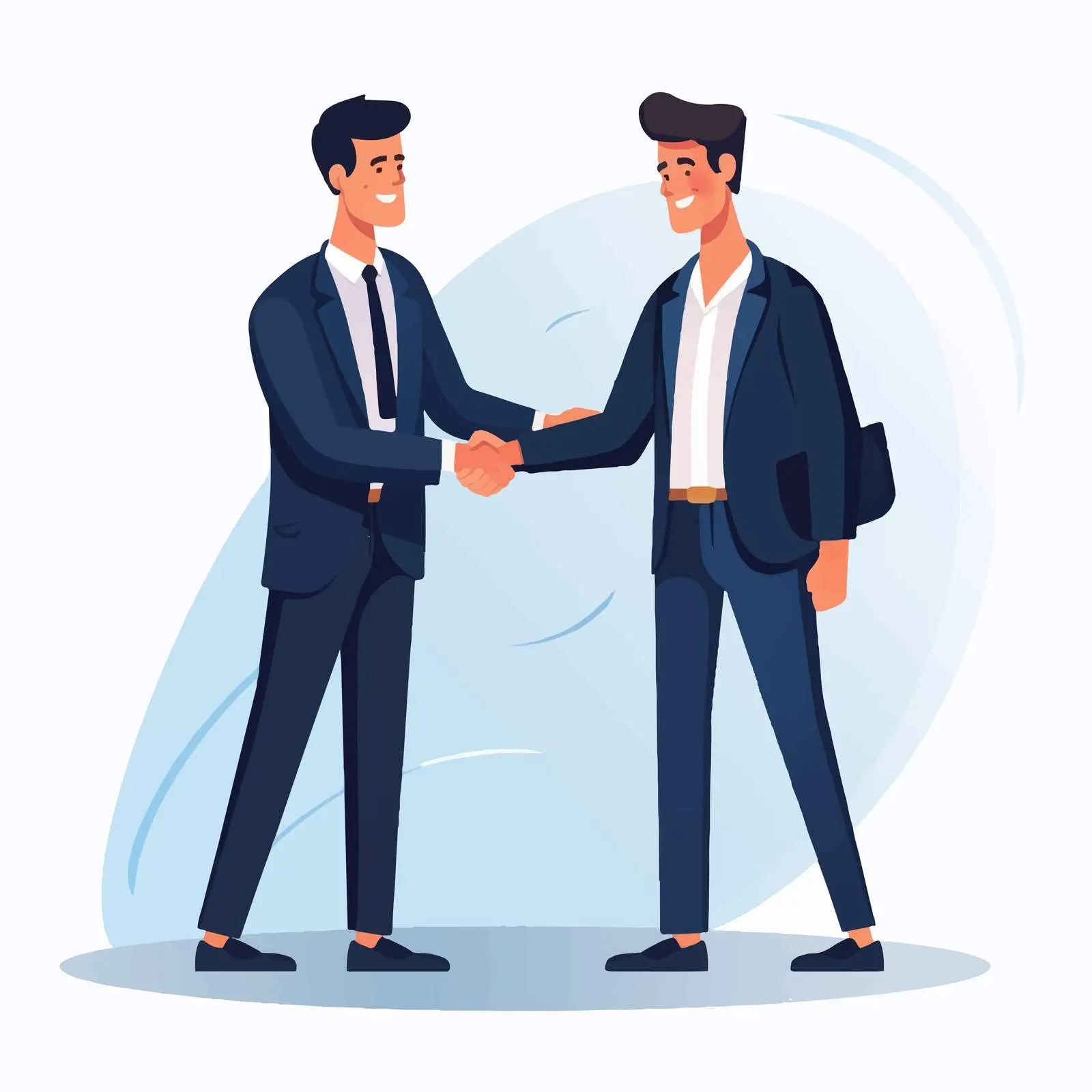 Smiling Businessmen Shaking Hands in Office – free formal attire image from Dotvec