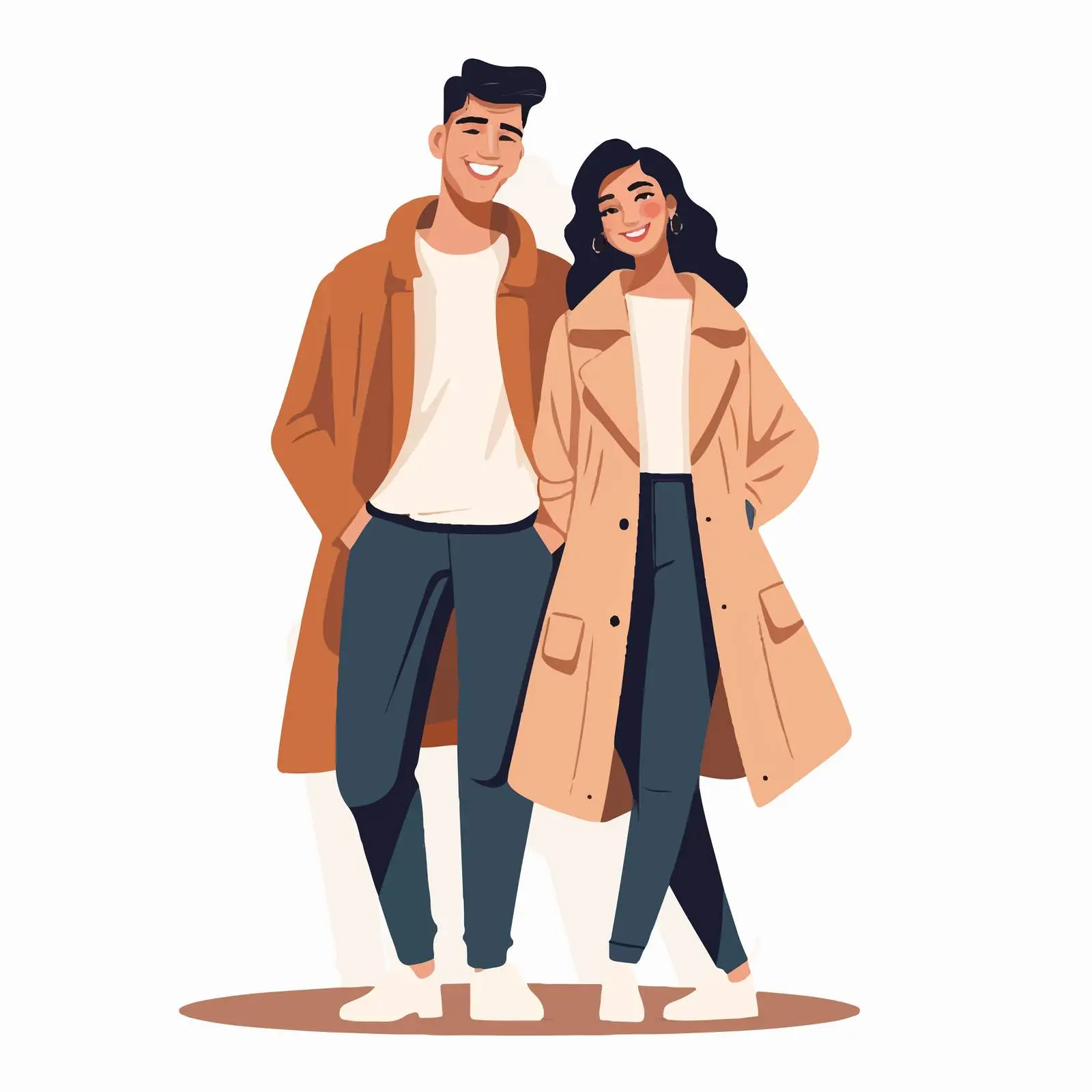 Stylish Young Man and Woman Fashion Vector — free download from Dotvec