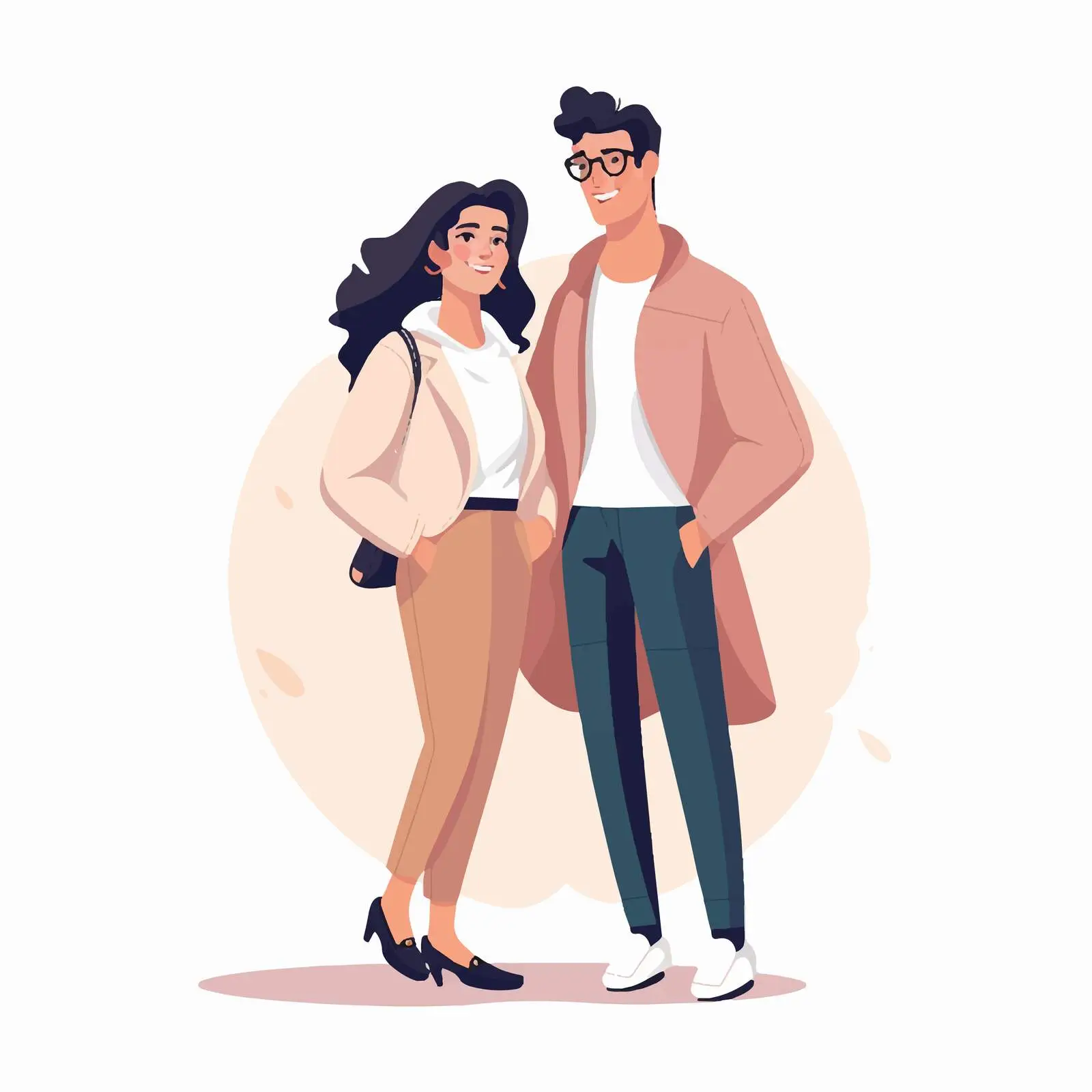 Stylish Young Couple in Modern Fashion — free download from Dotvec