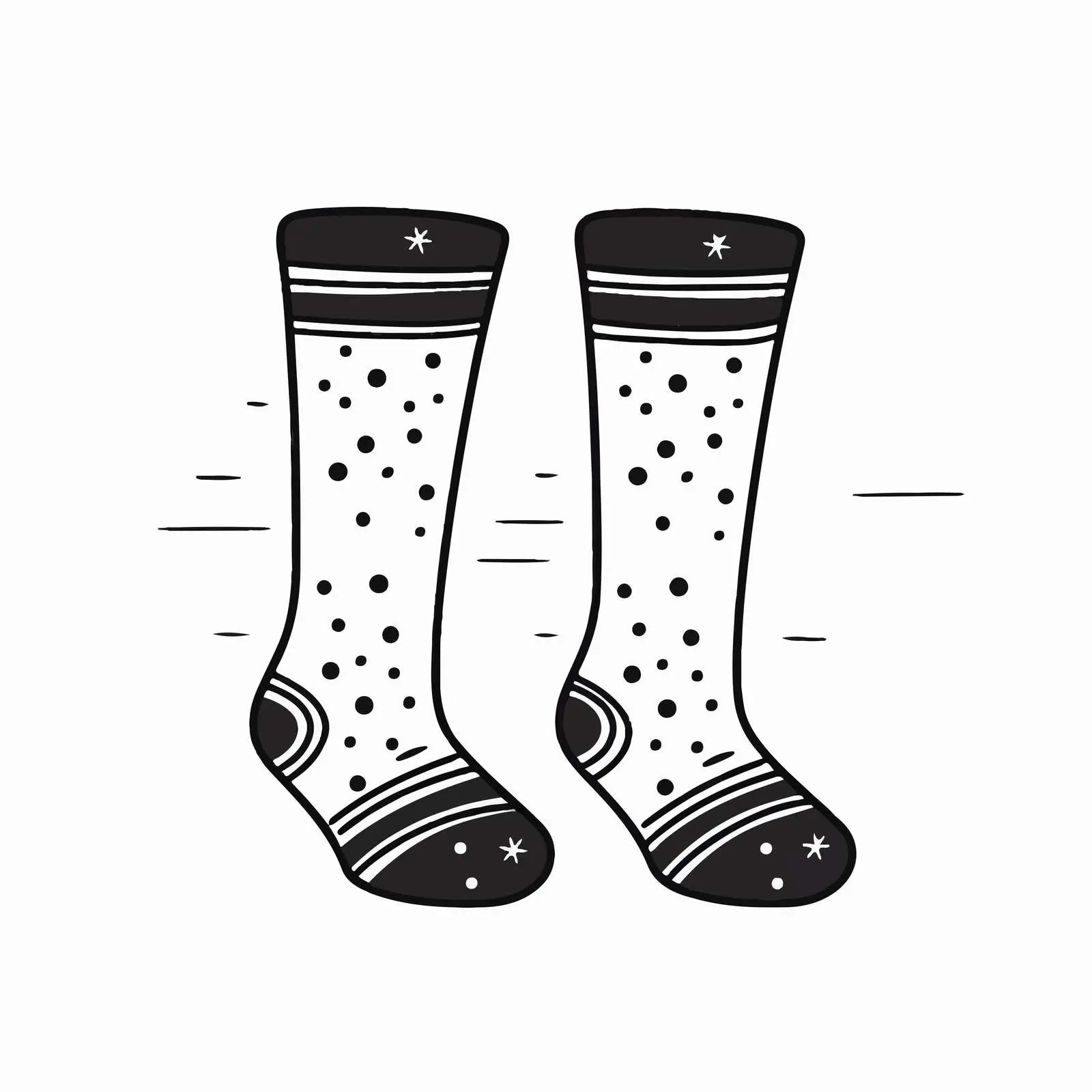 Cartoon Vector Illustration of Socks Outline — free download from Dotvec