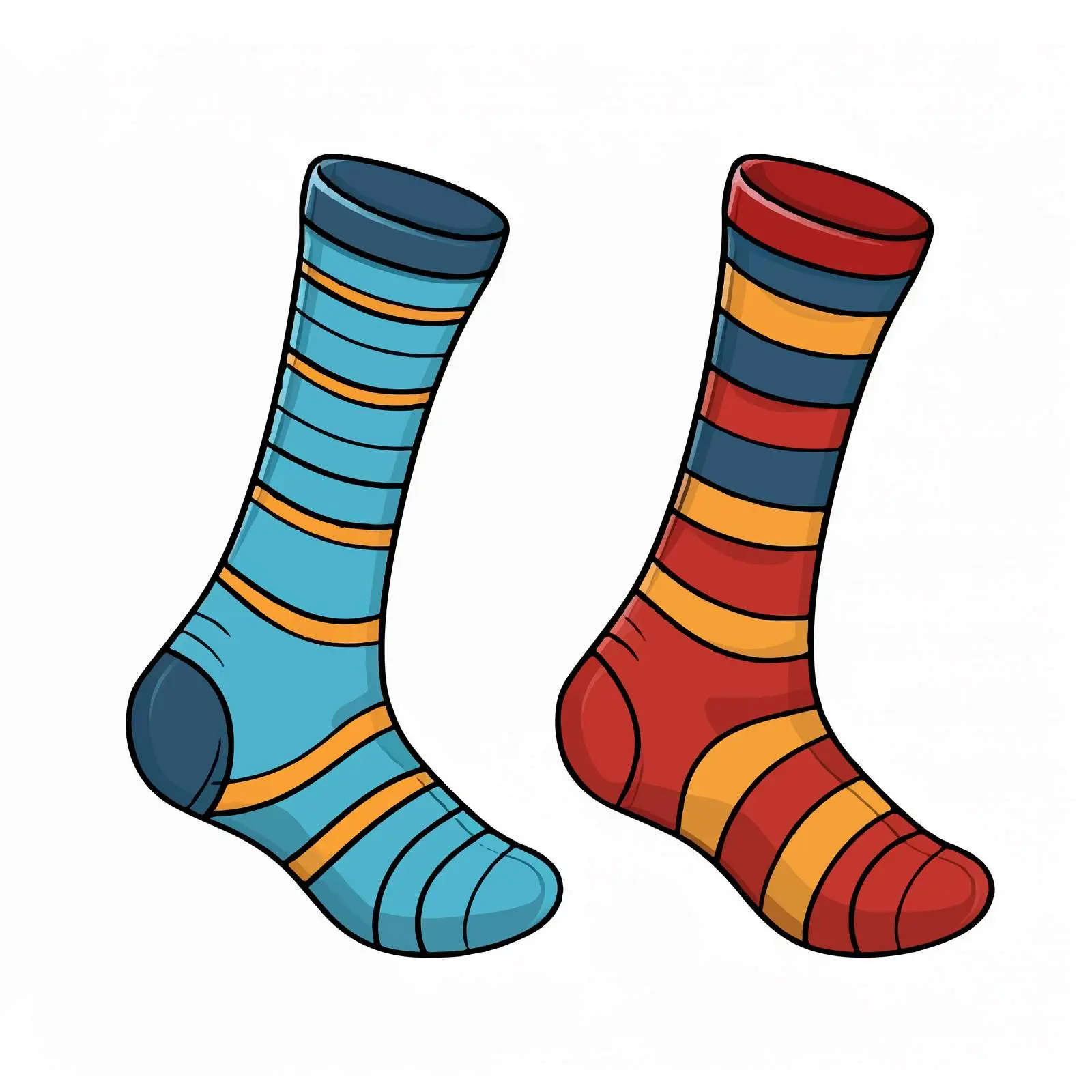 Cartoon Vector Illustration of Pair of Socks — free download from Dotvec