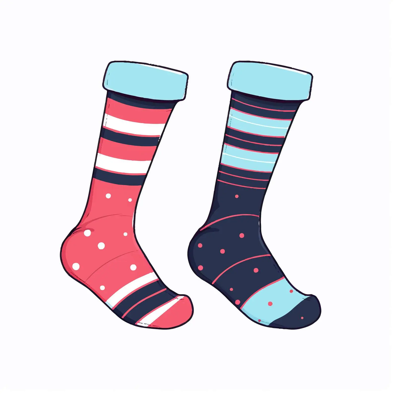 Cartoon Vector Illustration of Pair of Socks — free download from Dotvec
