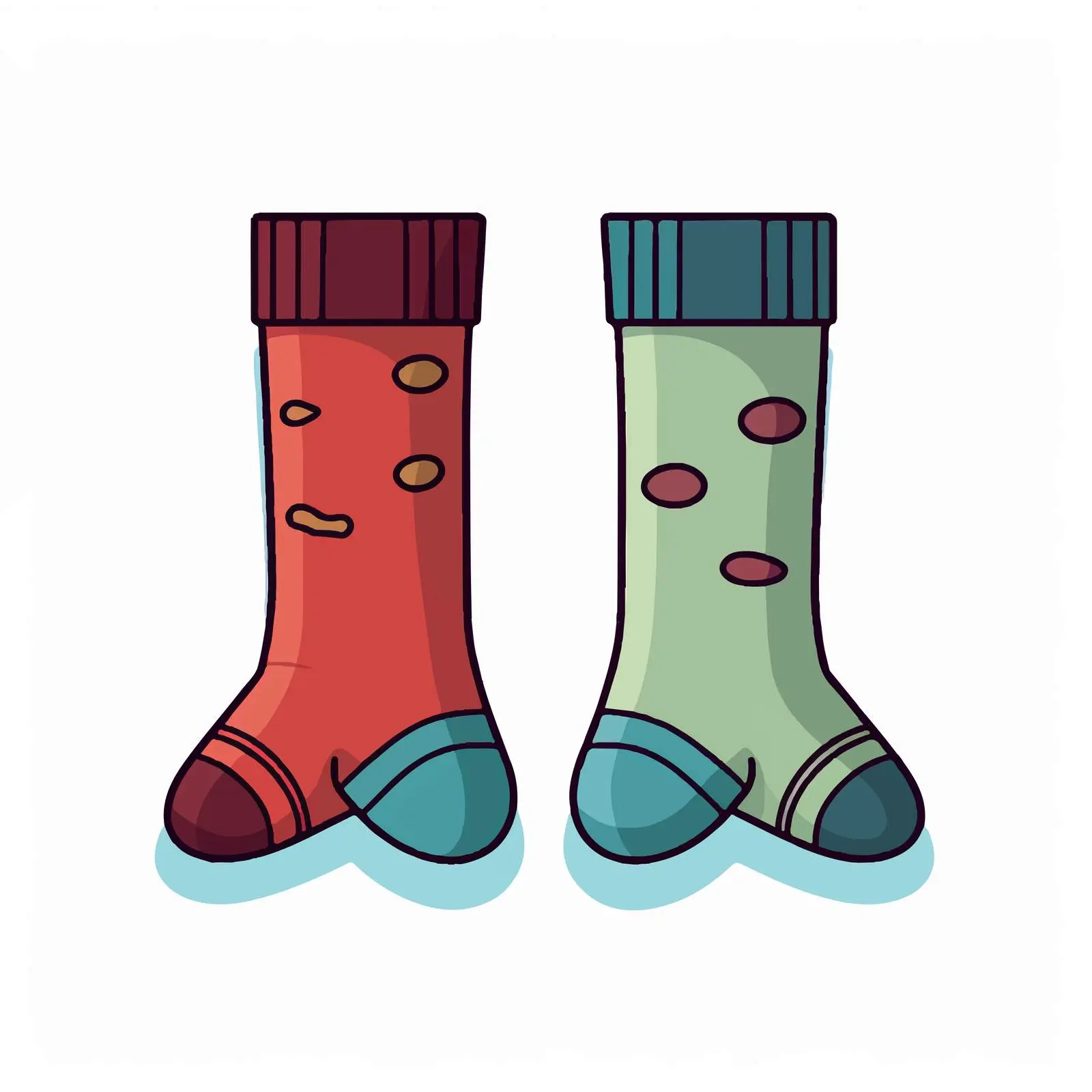Colorful Cartoon Pair of Socks Illustration — free download from Dotvec