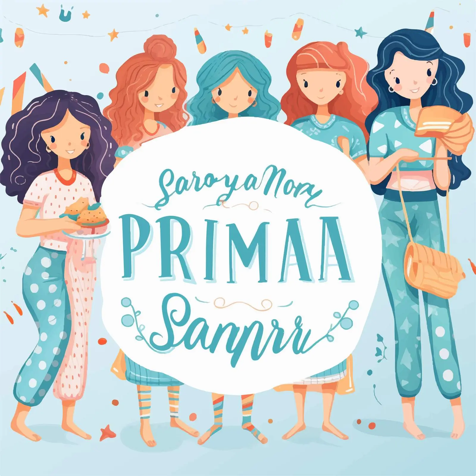 Pajama Sleepover Party Invitation Card Template — free download from Dotvec