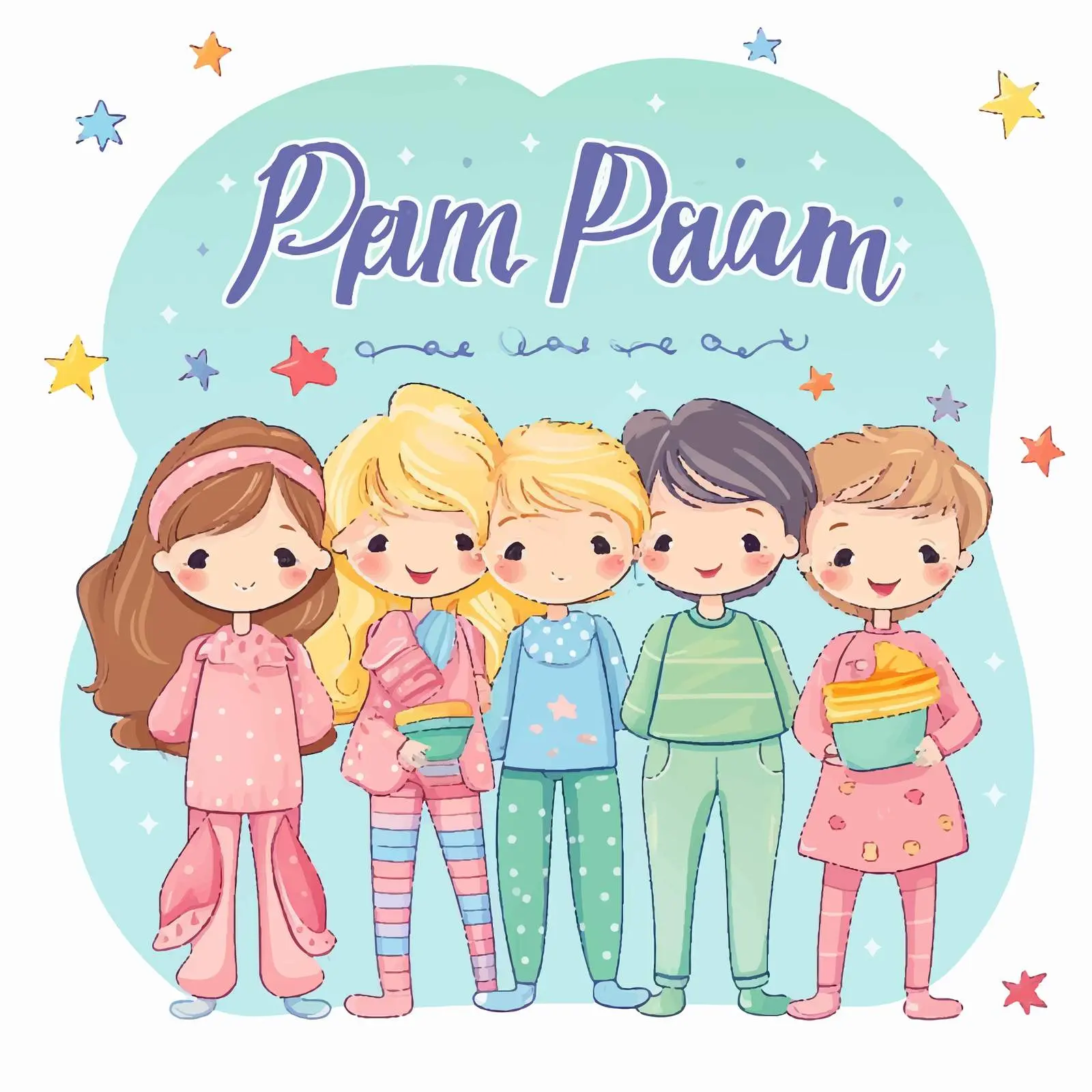 Pajama Sleepover Party Invitation Card Template — free download from Dotvec
