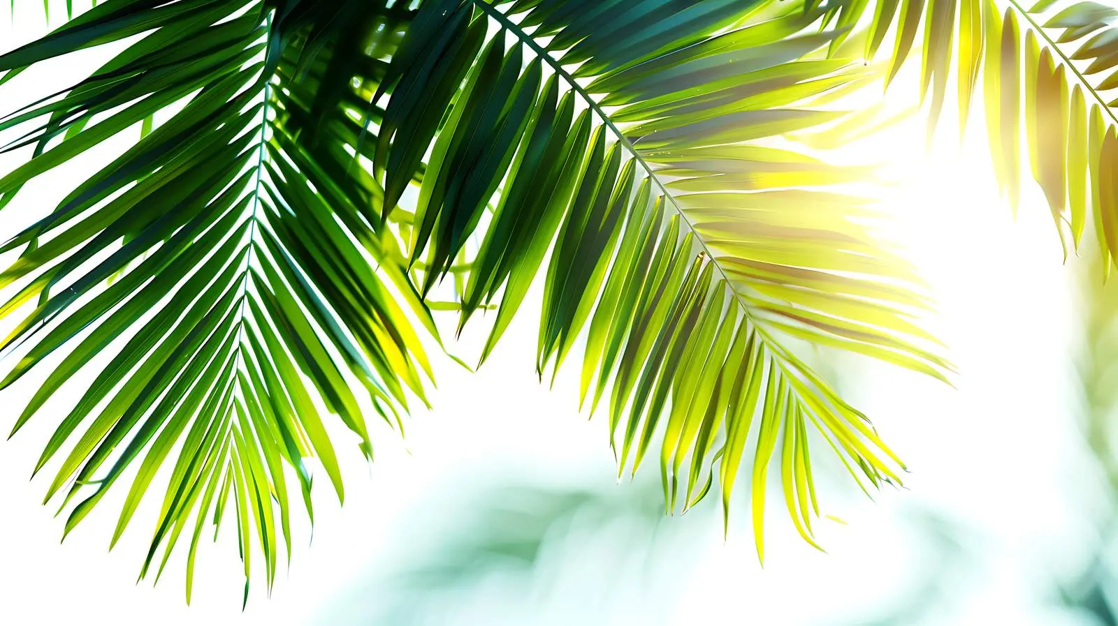 Tropical Palm Tree Leaf in Summer — free download from Dotvec