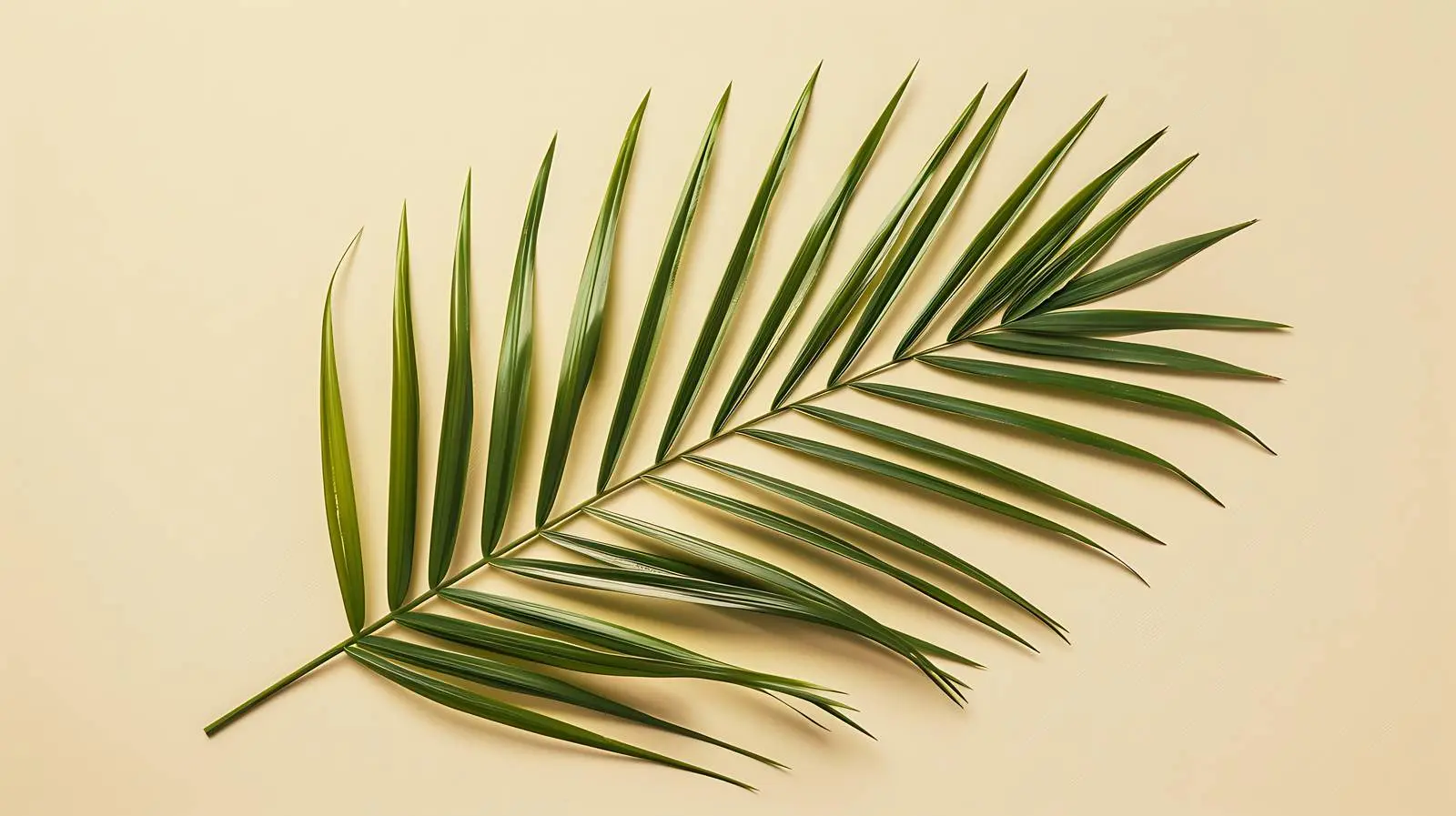 Palm Tree Leaf on Beige Background — free download from Dotvec