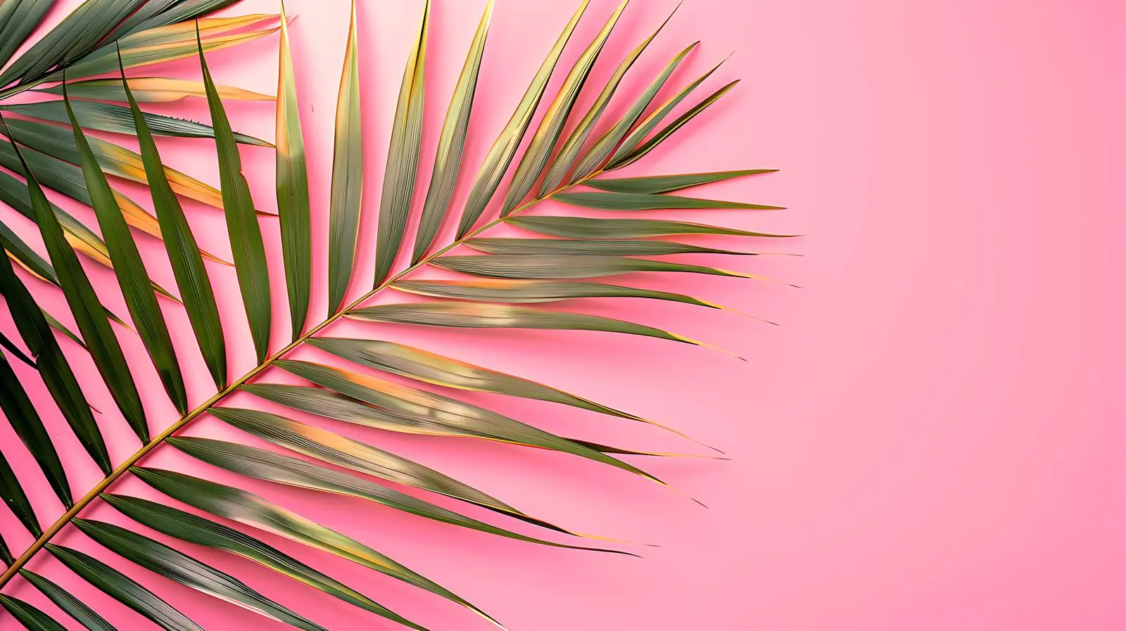 Exotic Palm Tree Leaf on Pink Background — free download from Dotvec