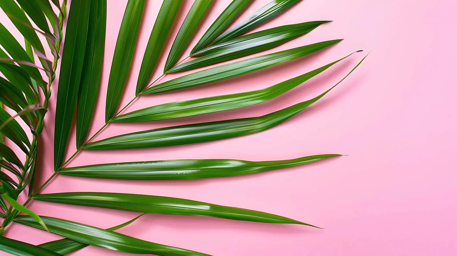 Tropical Palm Tree Leaf on Pink Background — free download from Dotvec