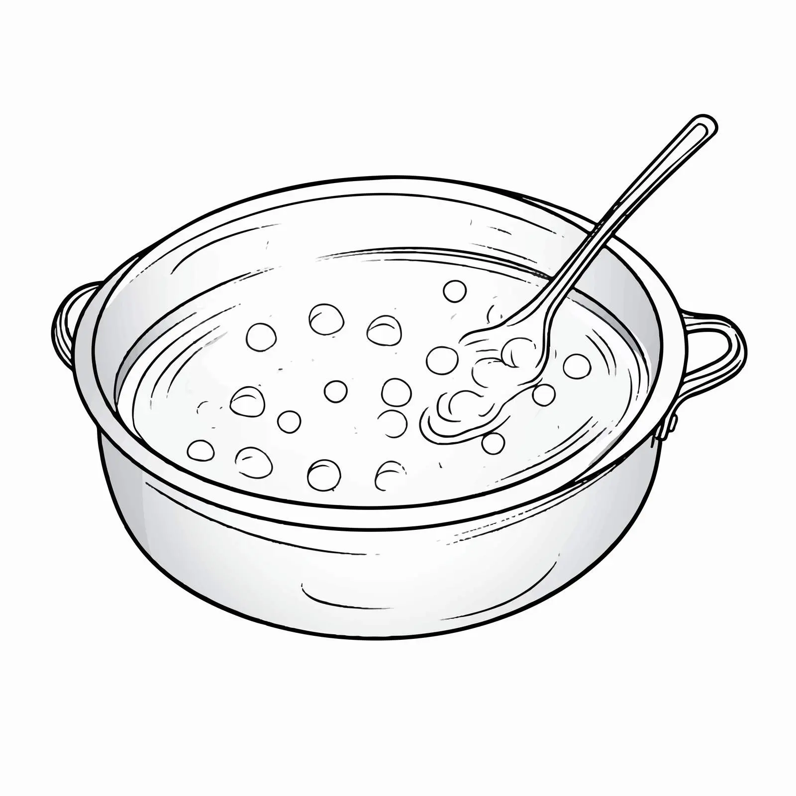 Educational Pan Coloring Illustration on White Background – free educational visuals image from Dotvec