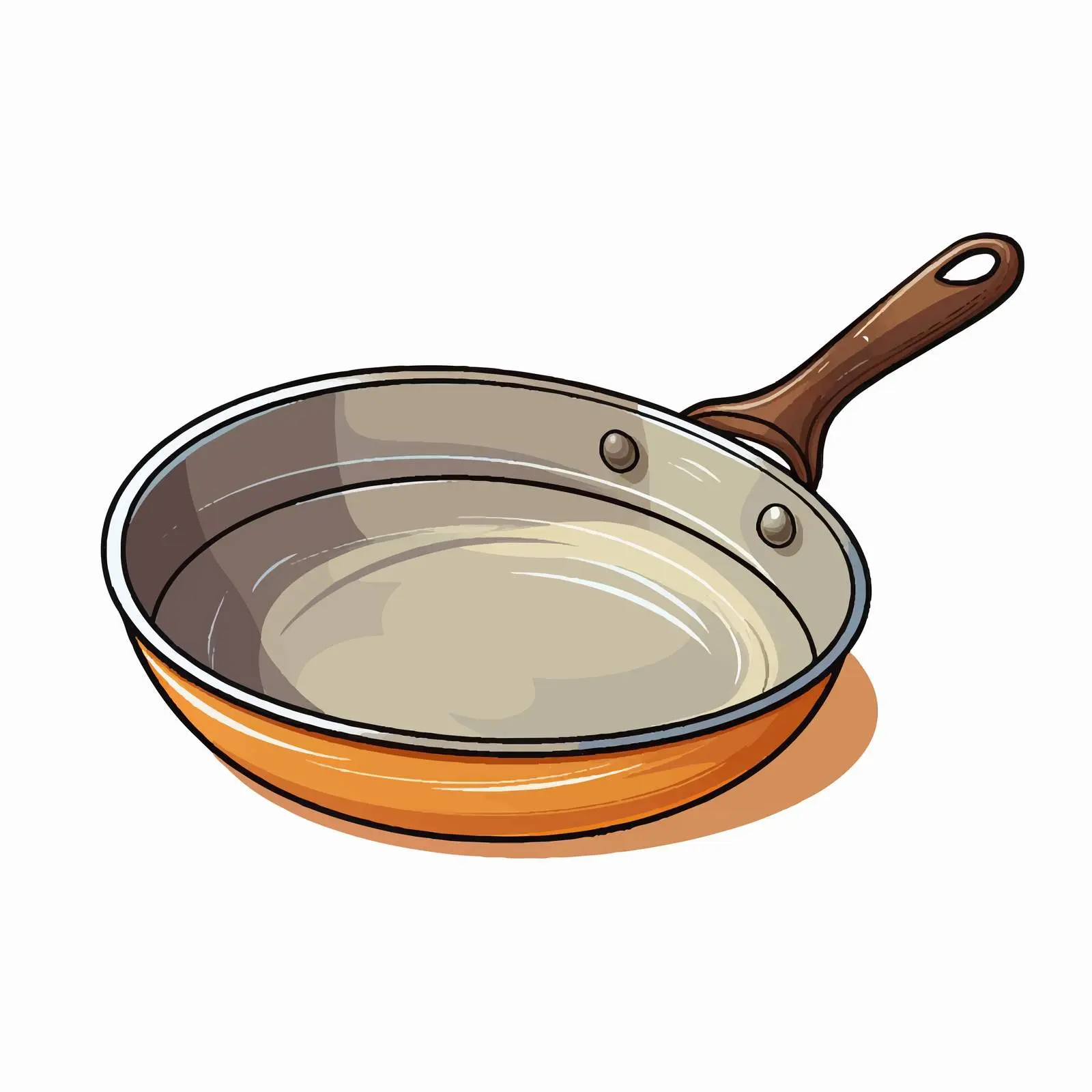 Pan Line Cartoon Vector Illustration — free download from Dotvec