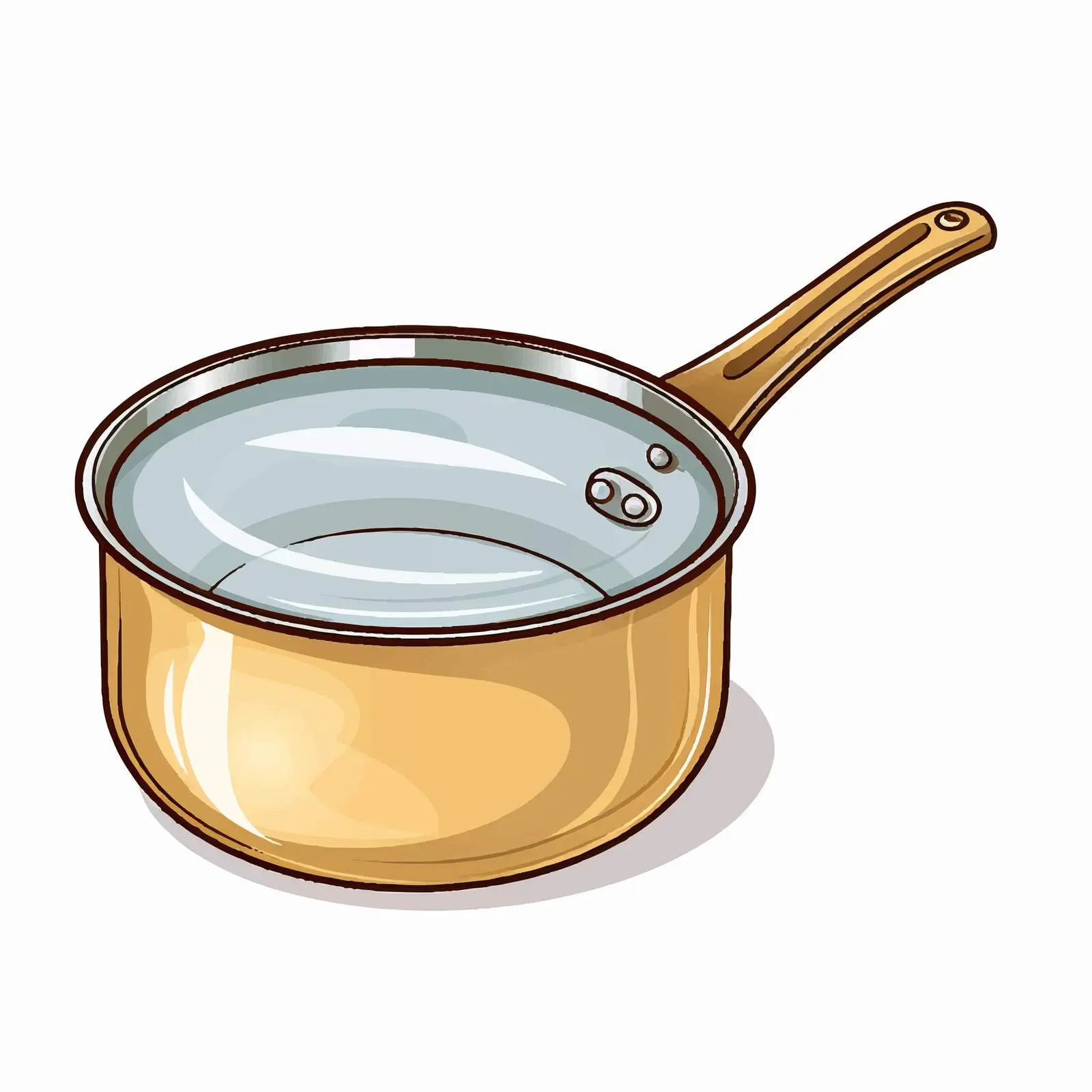 Cartoon Pan Line Vector Illustration — free download from Dotvec