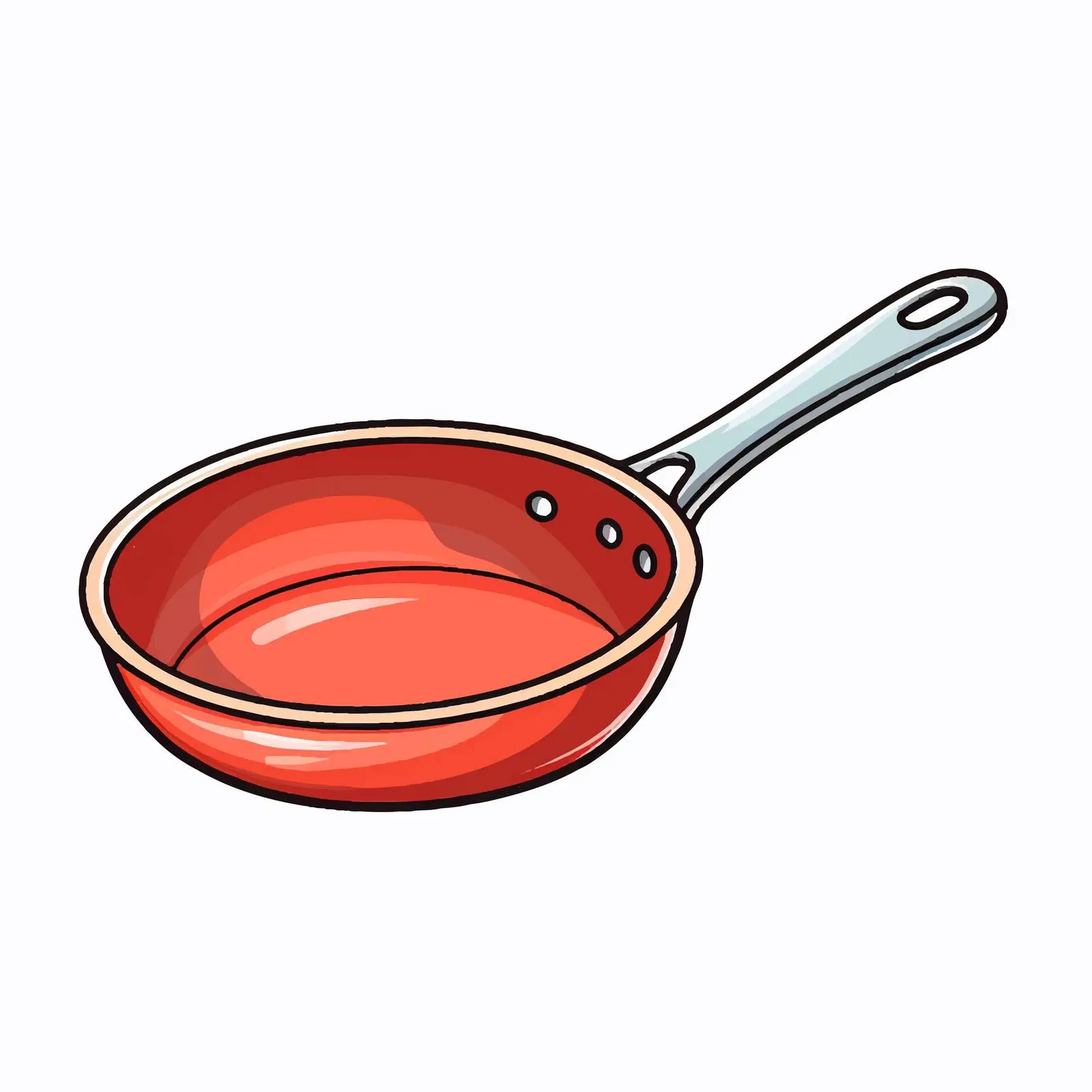 Cartoon Pan Line Vector Illustration — free download from Dotvec