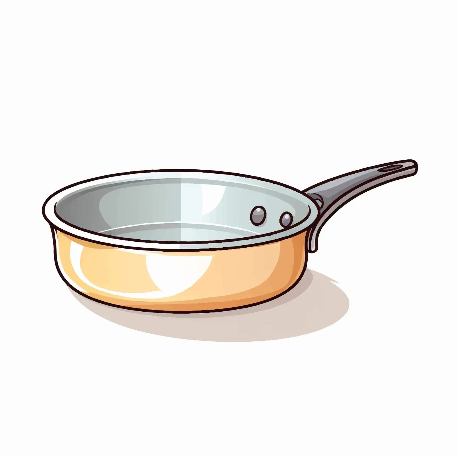 Cartoon Pan Line Vector Illustration — free download from Dotvec