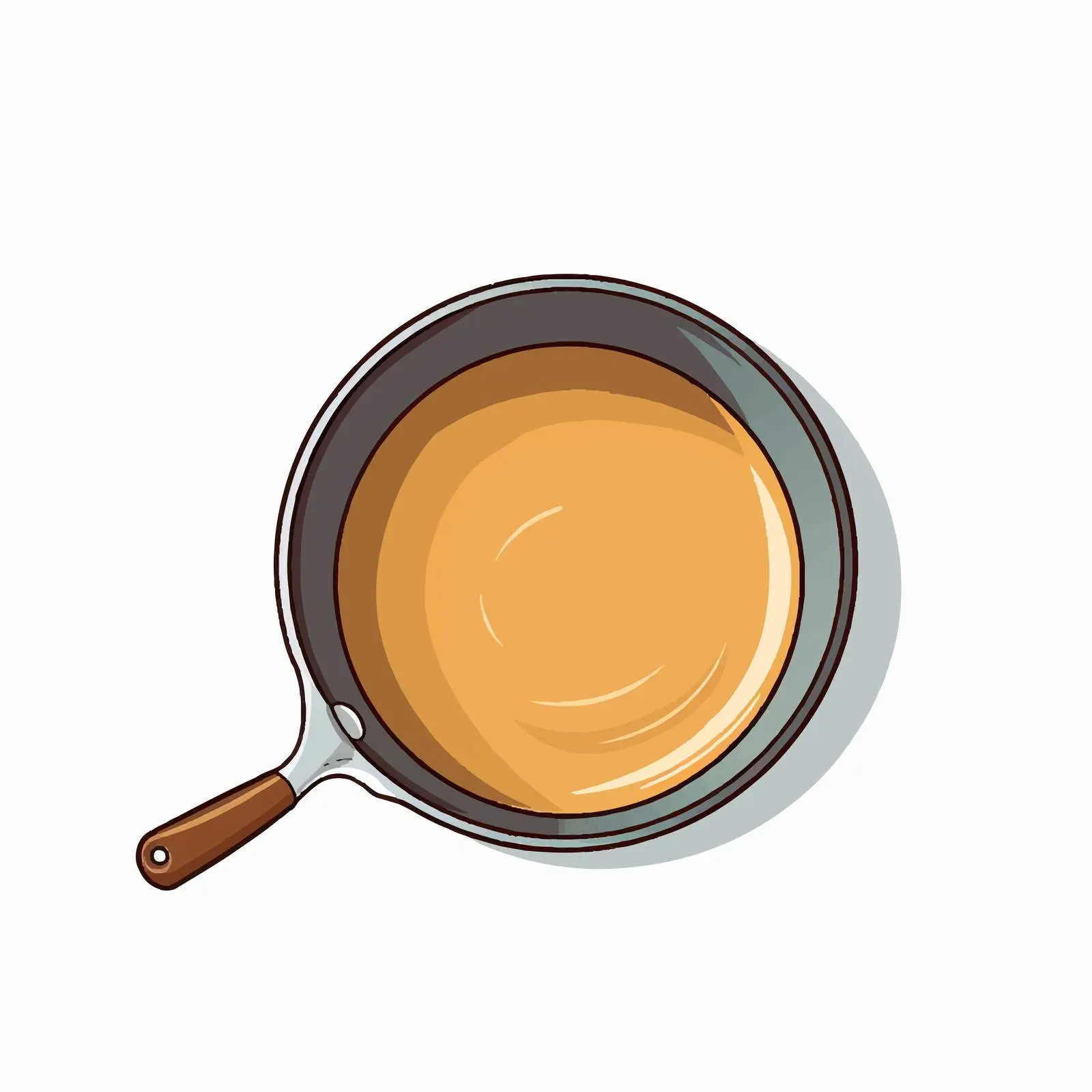 Pan Line Vector Illustration on White Background — free download from Dotvec