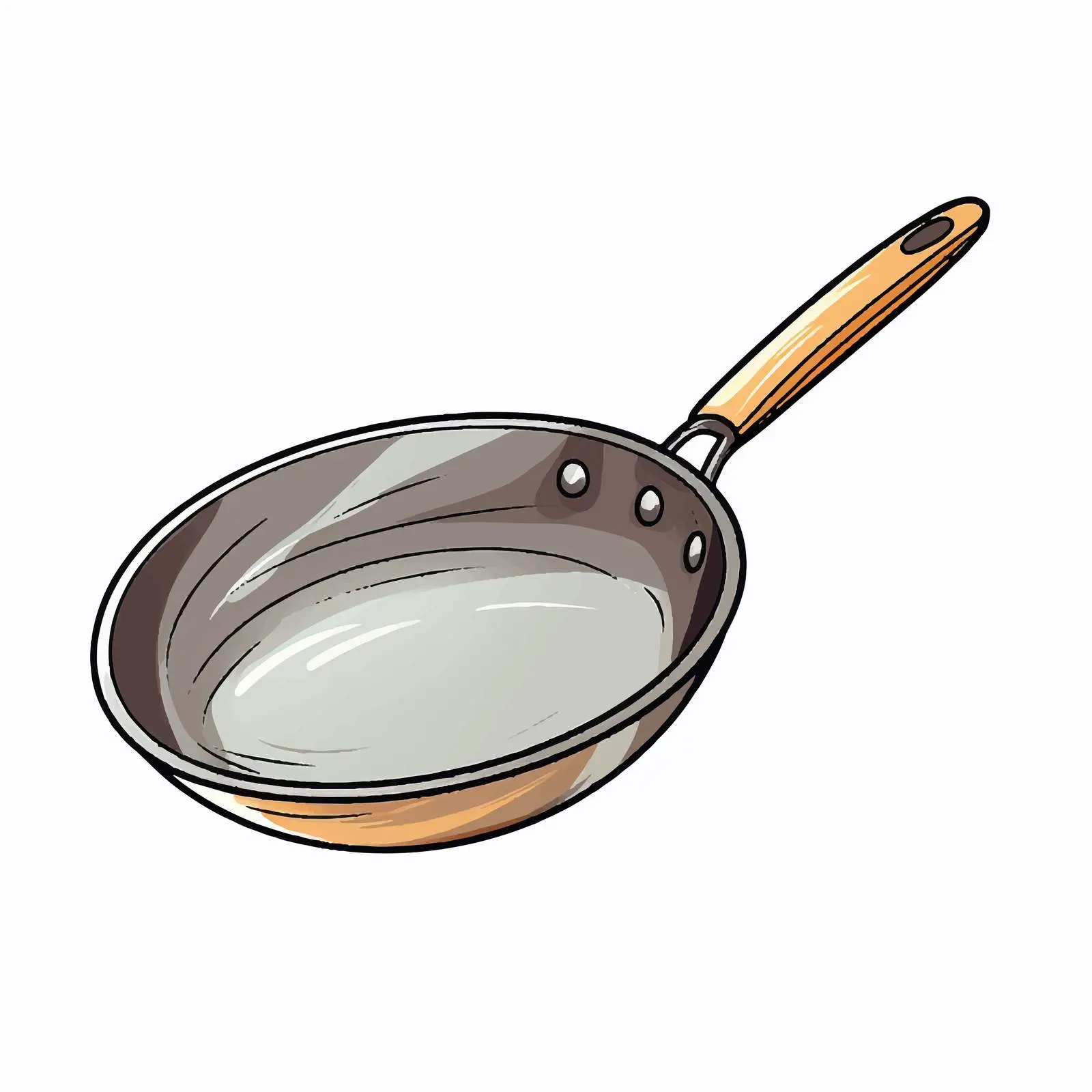 Pan Line Vector Illustration on White Background — free download from Dotvec