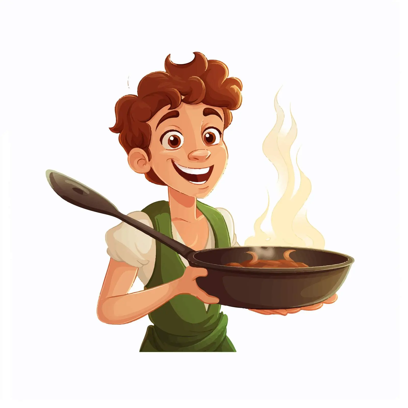 Pan Cartoon Vector Illustration Isolated – free culinary tool image from Dotvec
