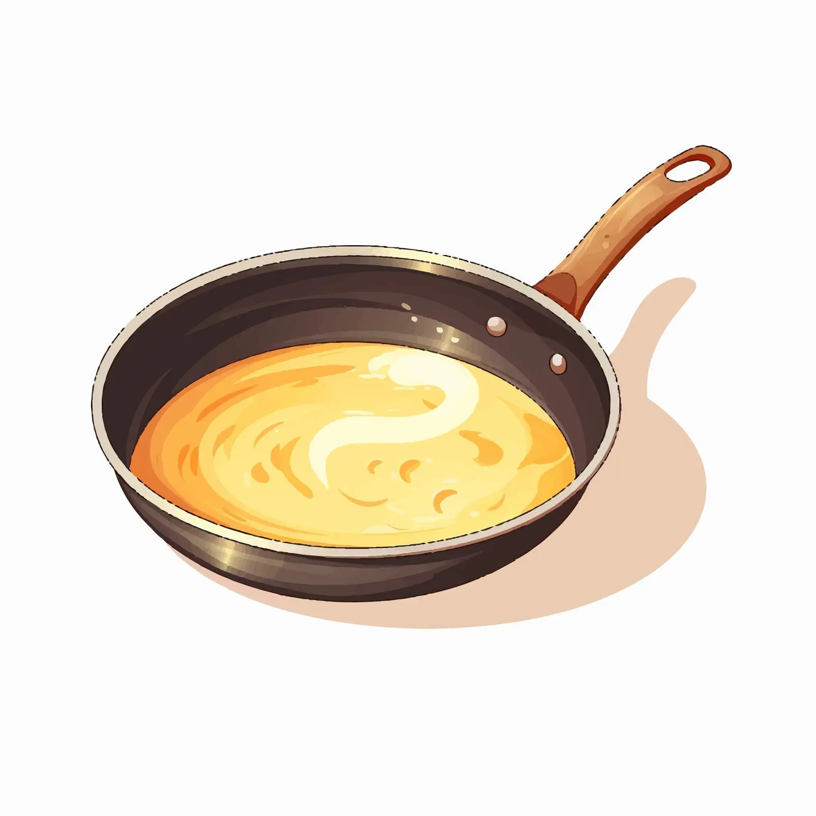 Top View Pan Vector Illustration on White Background – free culinary tool image from Dotvec