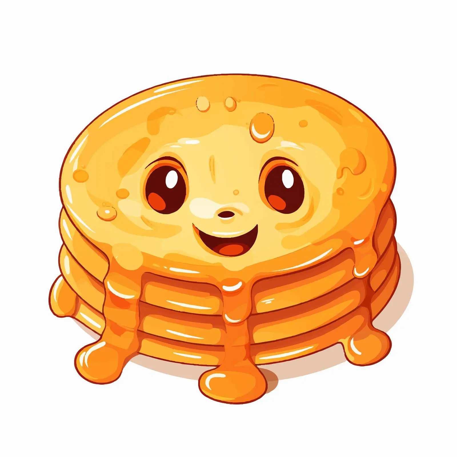 Happy Face Pancake Vector Illustration — free download from Dotvec