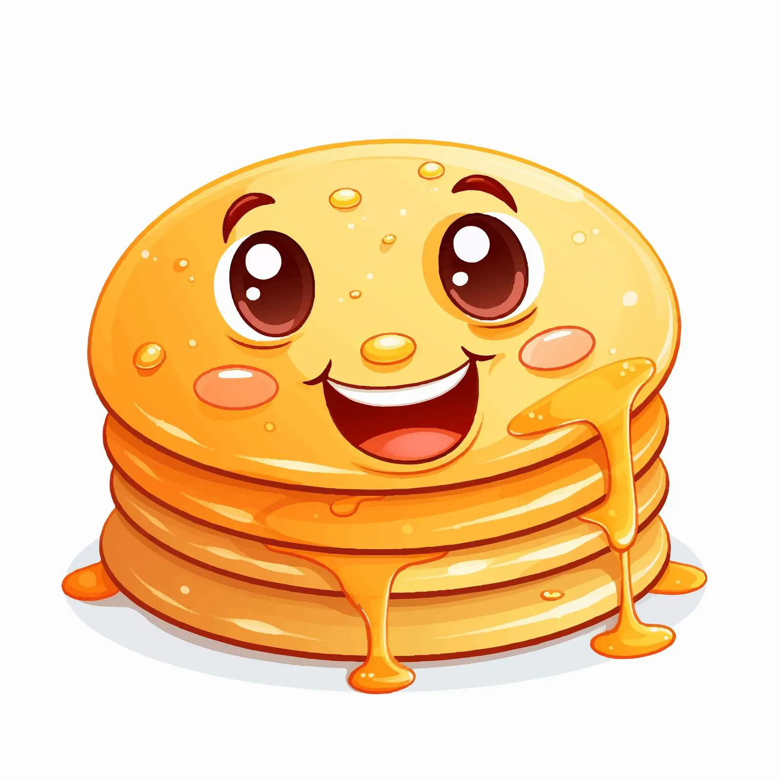 Happy Face Pancake Vector Illustration — free download from Dotvec