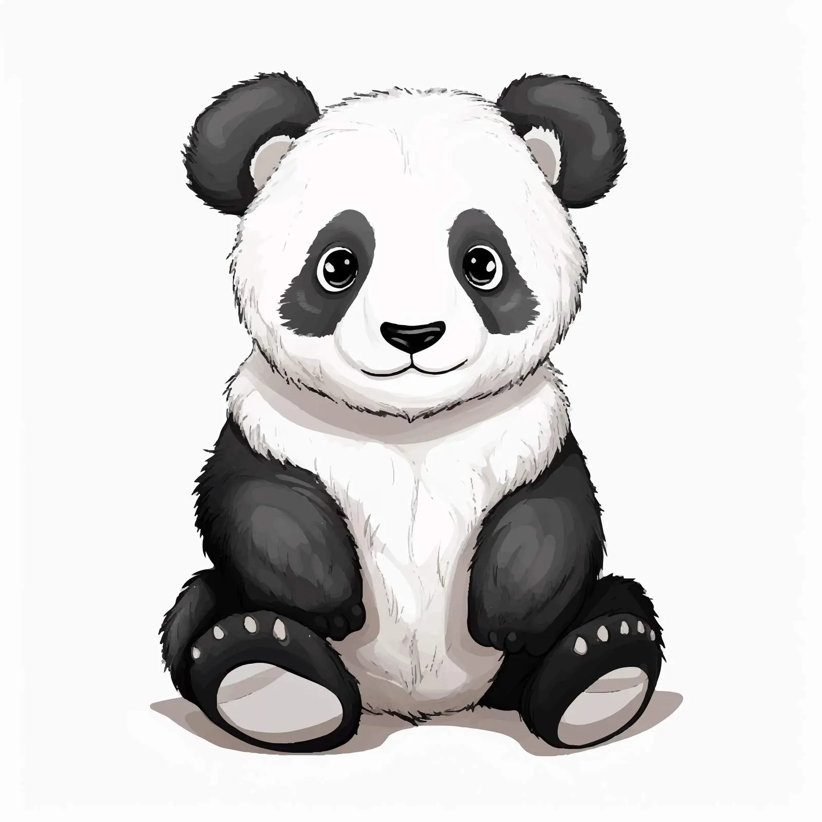 Panda Doll Vector Sketch Illustration — free download from Dotvec